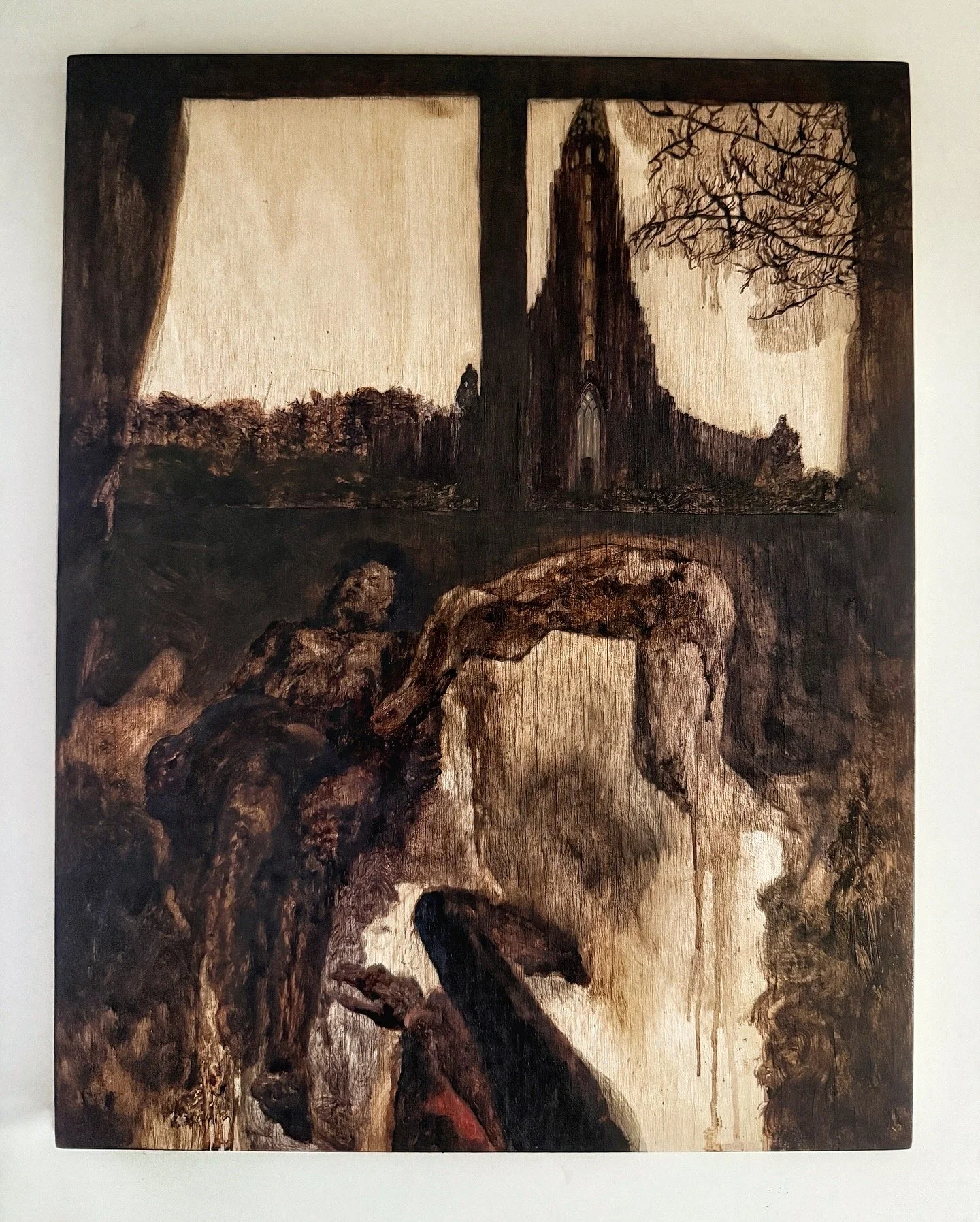 Dive 
14 x 11 in. 
2026. 
Oil Painting on Wood. 