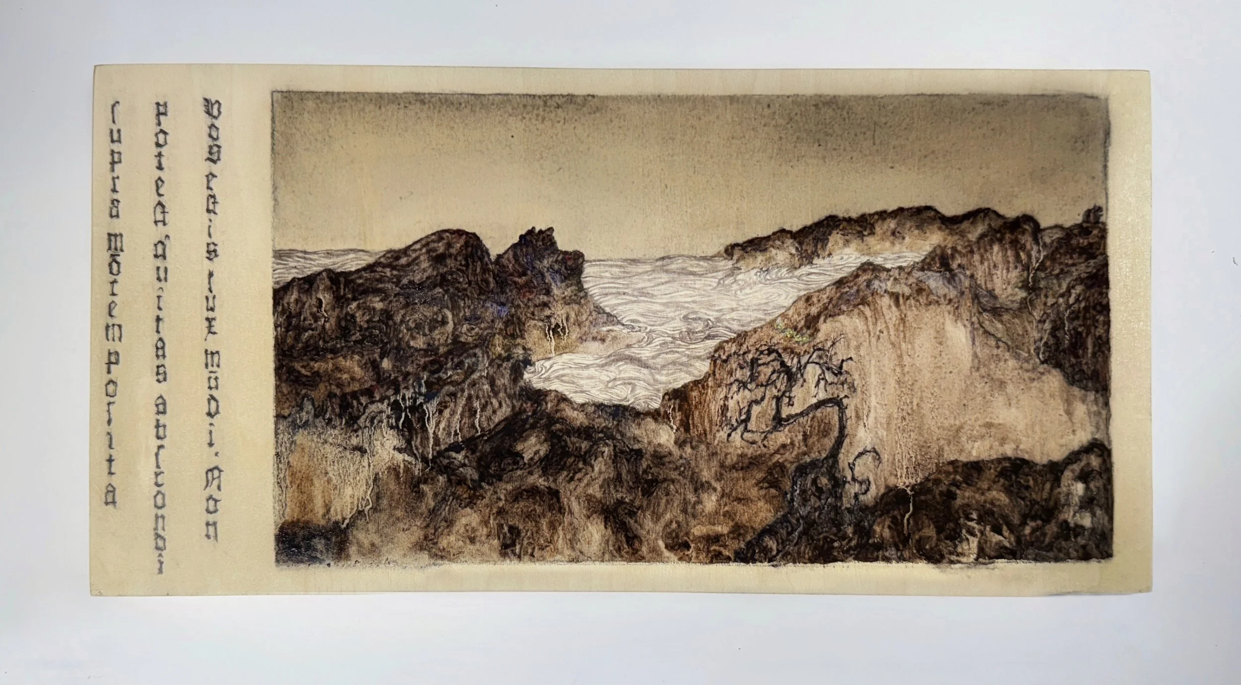 Ye Art the Light of the World; A City set on an Hill cannot be Hid 
6 x 12 in.
2026. 
Oil painting on wood.
