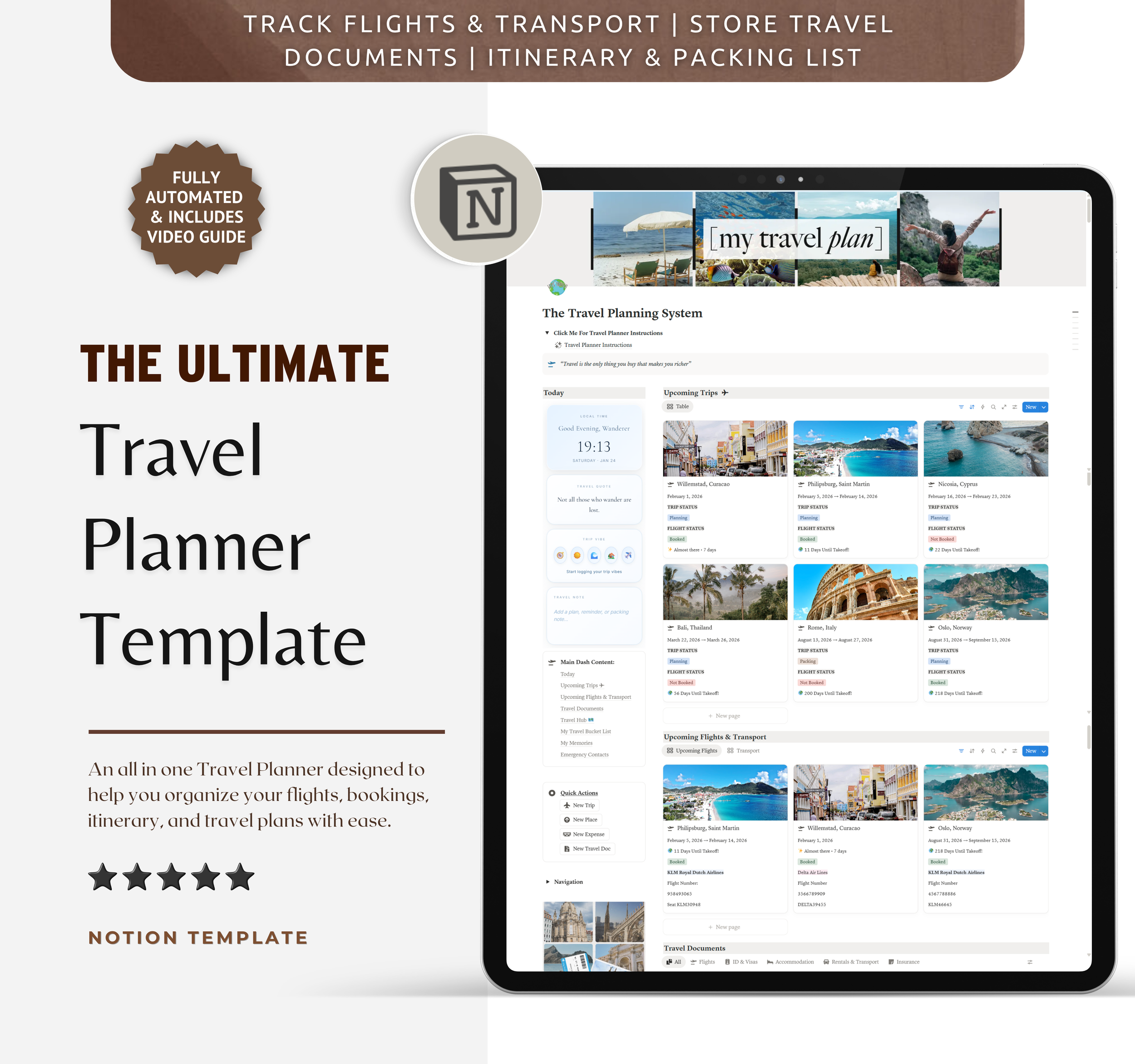 Notion Travel Planner