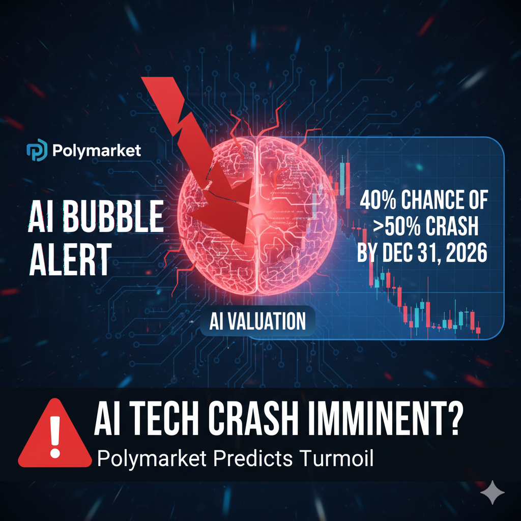 Prediction Markets Assign 40% Probability to Major Artificial Intelligence Valuation Correction by Year-End