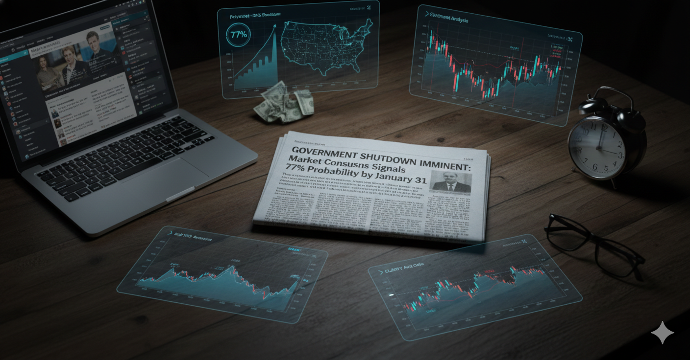 Market Consensus Signals 77% Probability of Federal Government Shutdown by January 31