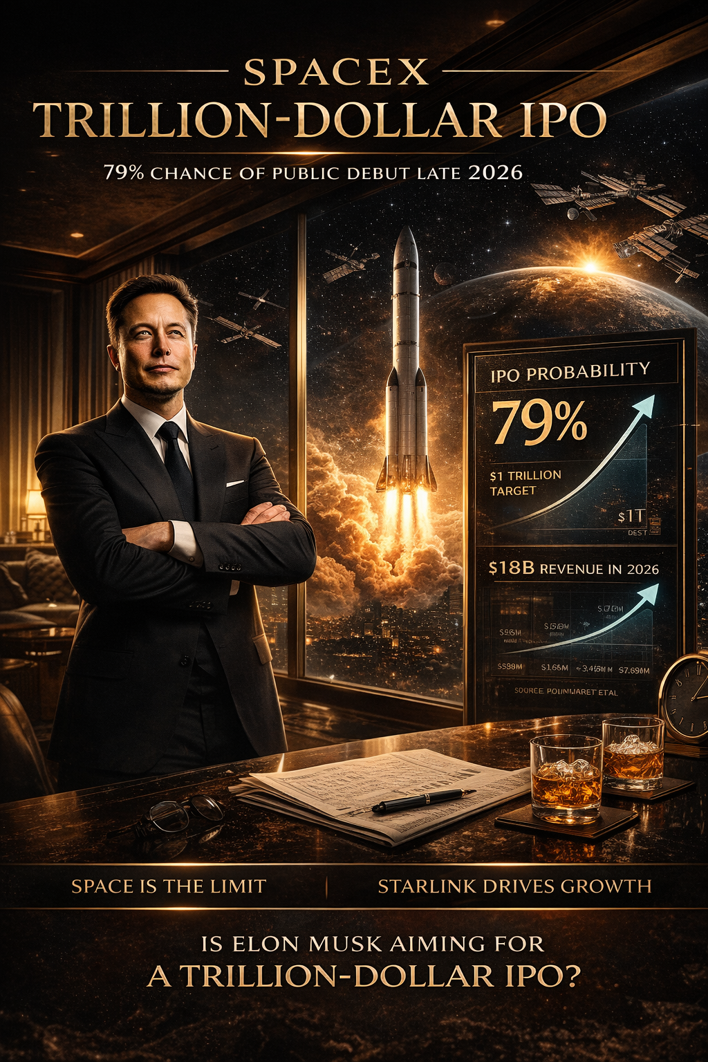 Market Consensus Assigns 79% Probability to Trillion-Dollar SpaceX IPO by End of 2026
