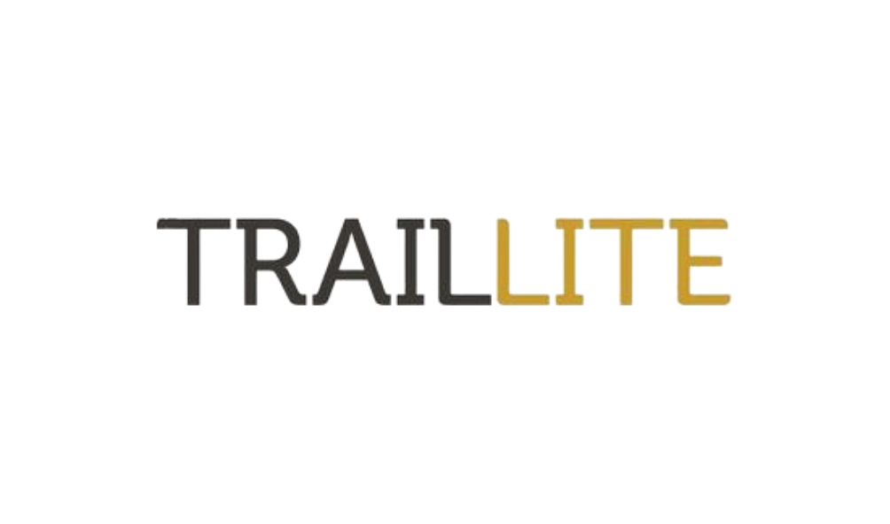 The logo displays the word "TRAILLITE" with 'TRAIL' in black and 'LITE' in gold.