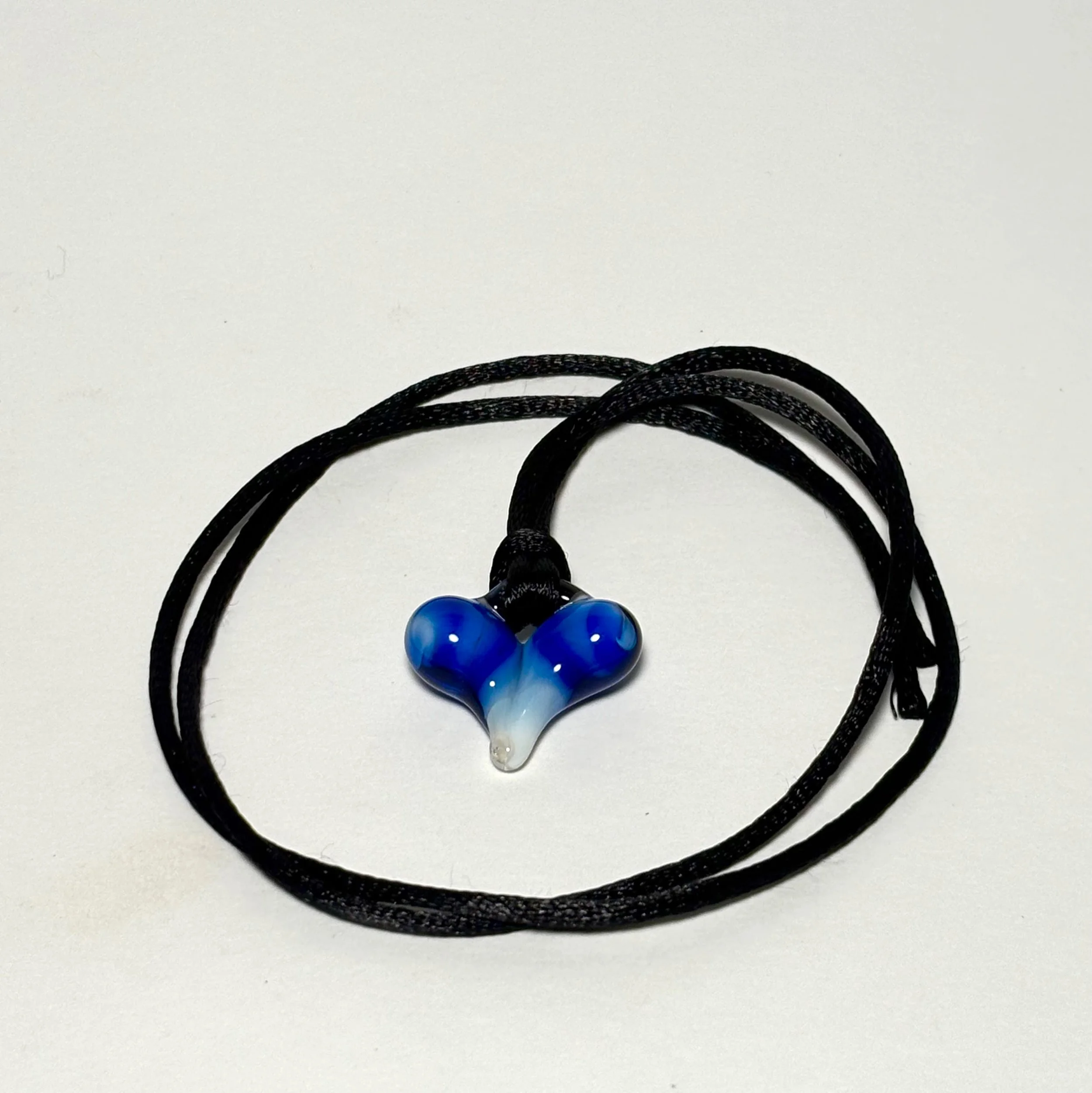 Blue and white swirl mini heart