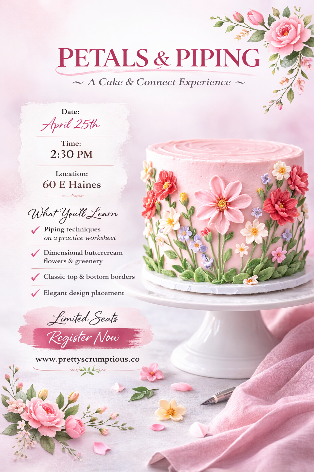 💐 Petals & Piping: A Cake & Connect Experience