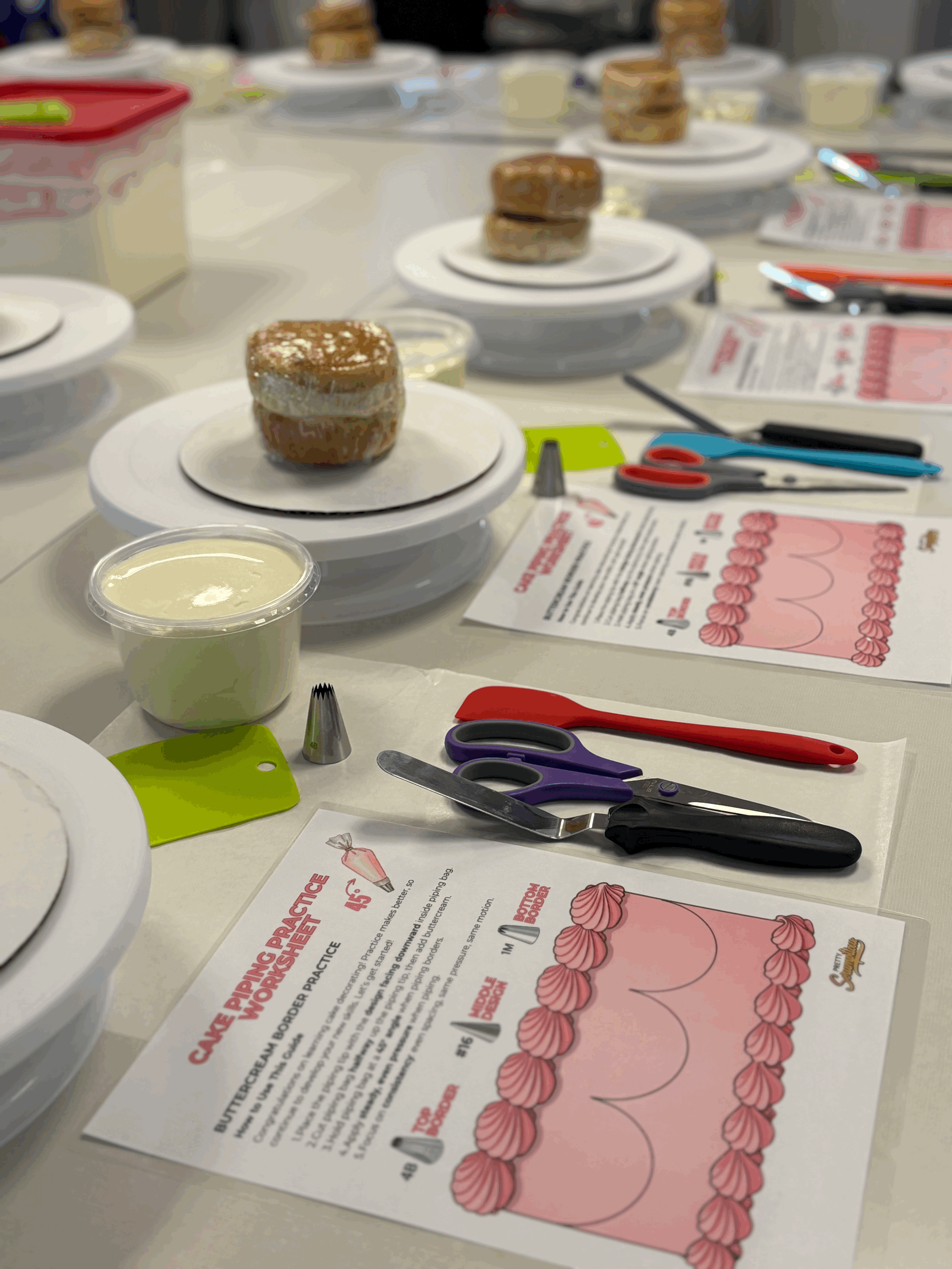 Cake Decorating Practice Sheet