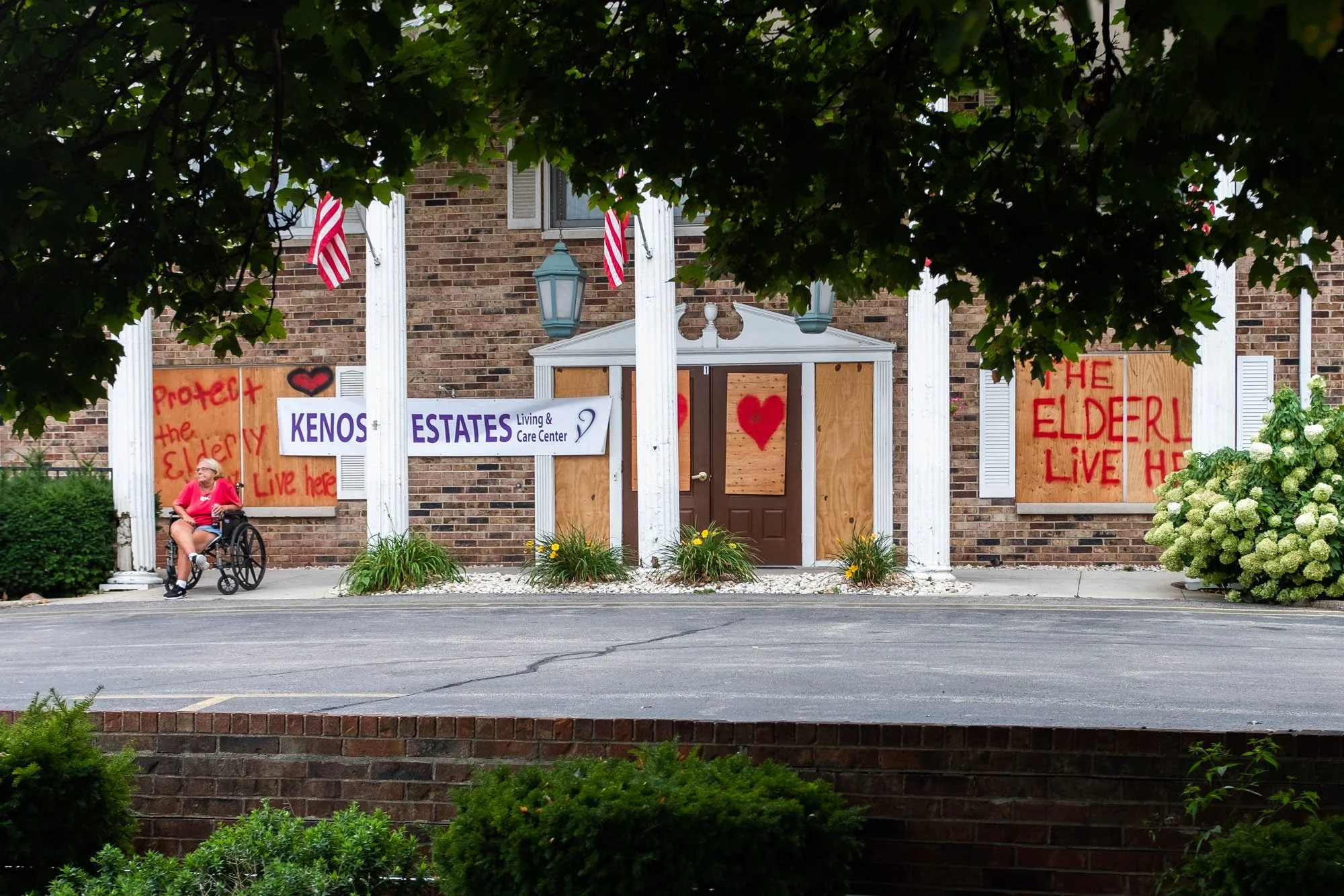 They boarded up the local retirement home with the old neighbors in it. I think it's the saddest photograph I ever took. If they try to do this with me in 40 years, I will make a break for it and never look back. 