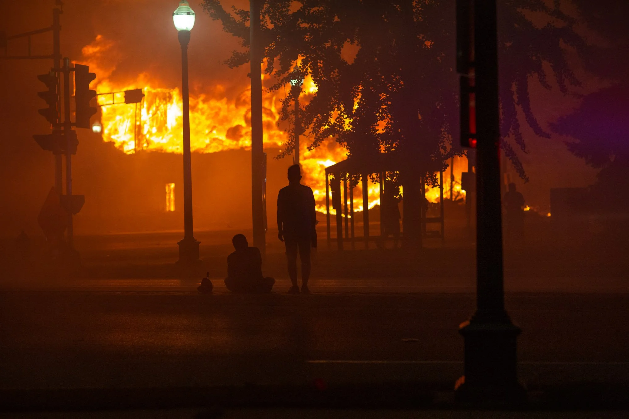 Watching your neighborhood burn can't be a good feeling. 