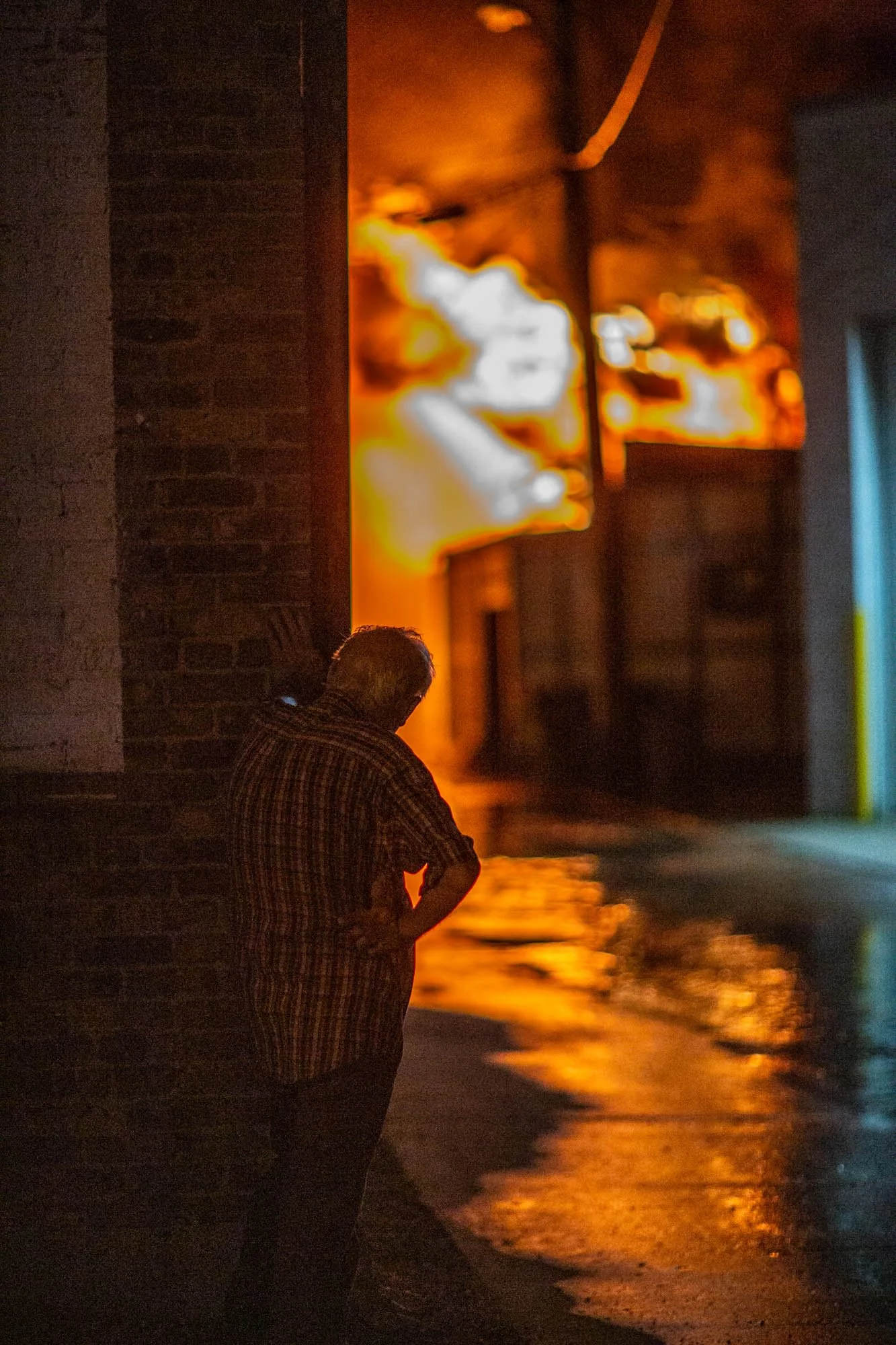 Watching the neighborhood burn. Probably been watching the neighborhood for 50 years.