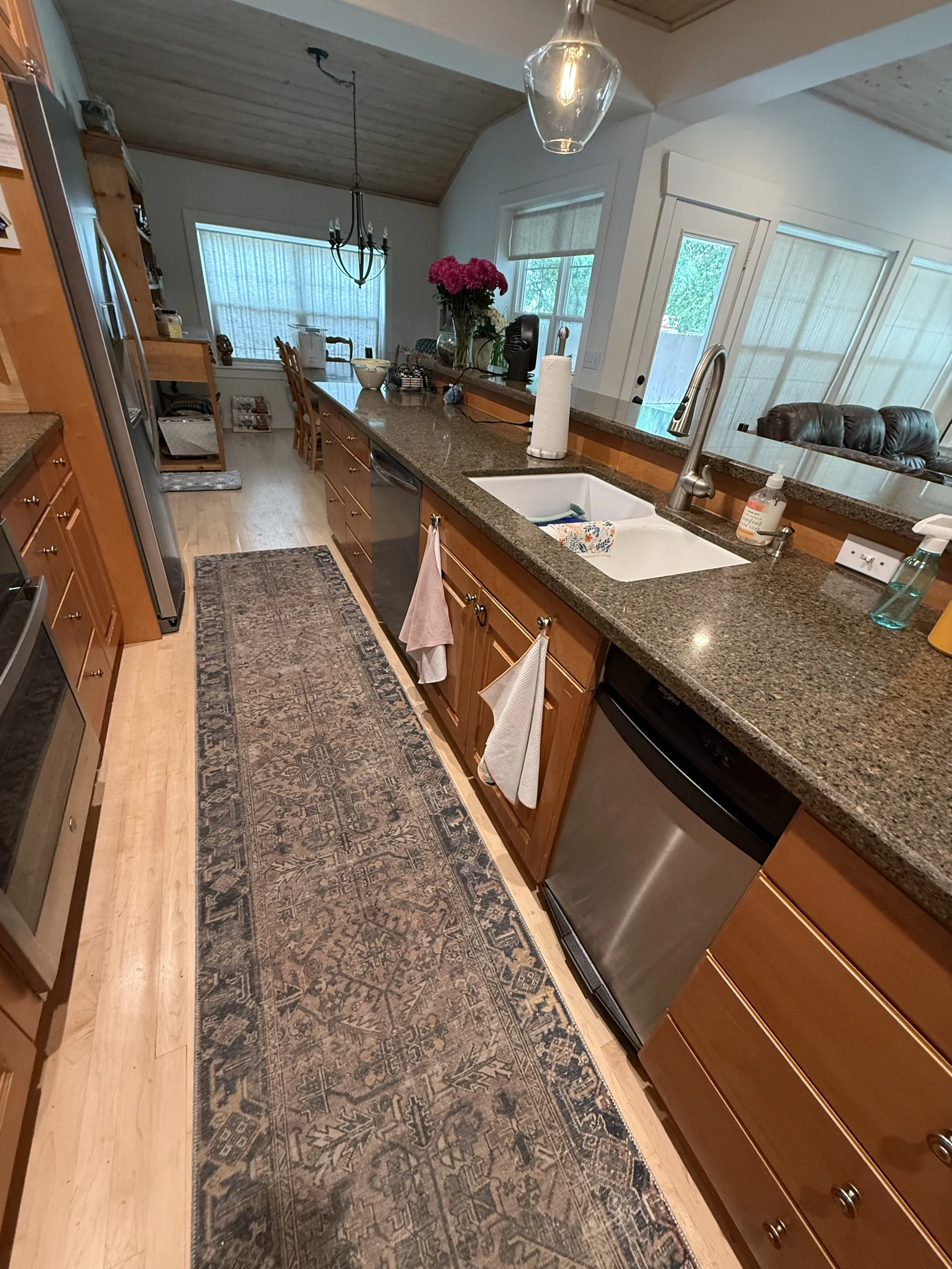 Kitchen cabinets before refinishing in Cottonwood Heights, Utah