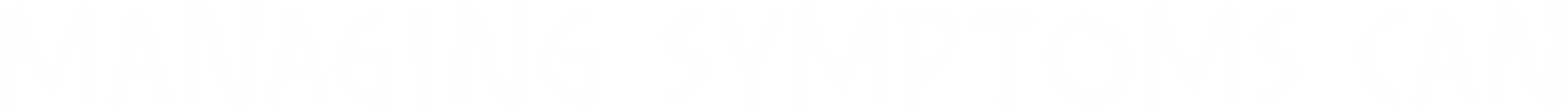 Text that reads 'Managing Symptoms Can'