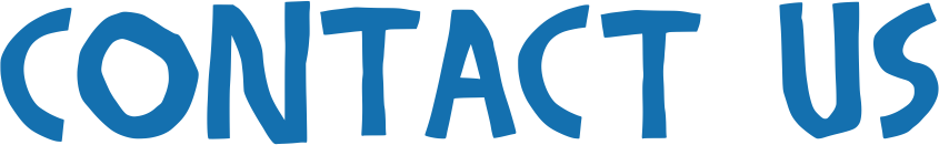 Text that reads "CONTACT US" in large, bold, blue letters.