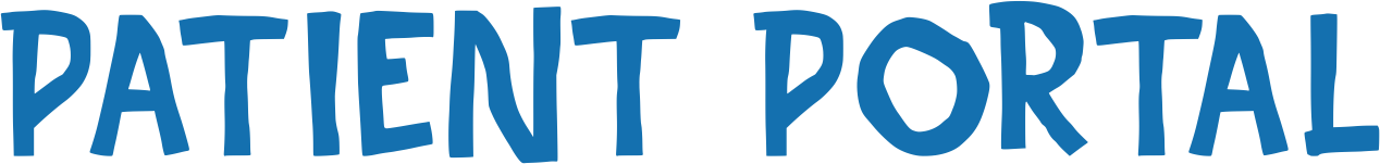 Text reading 'Patient Portal' in bold blue letters.