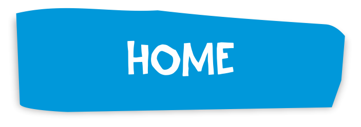 Blue curved sign with the word 'HOME' written in white capital letters.