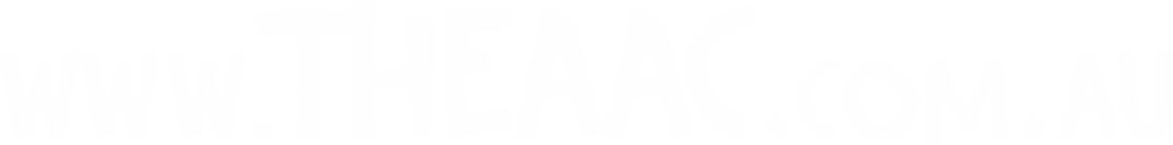 The image displays the text www.THEAAC.com.au in bold white letters on a black background.