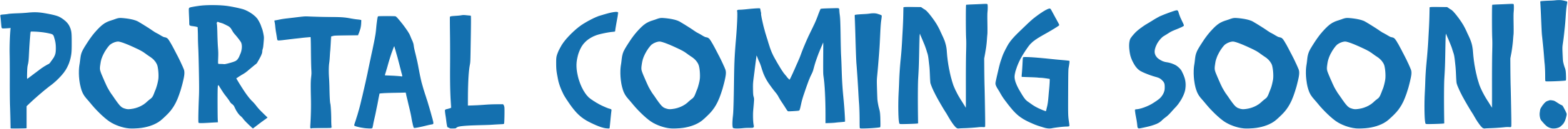 Text saying "PORTAL COMING SOON!" in large blue letters.