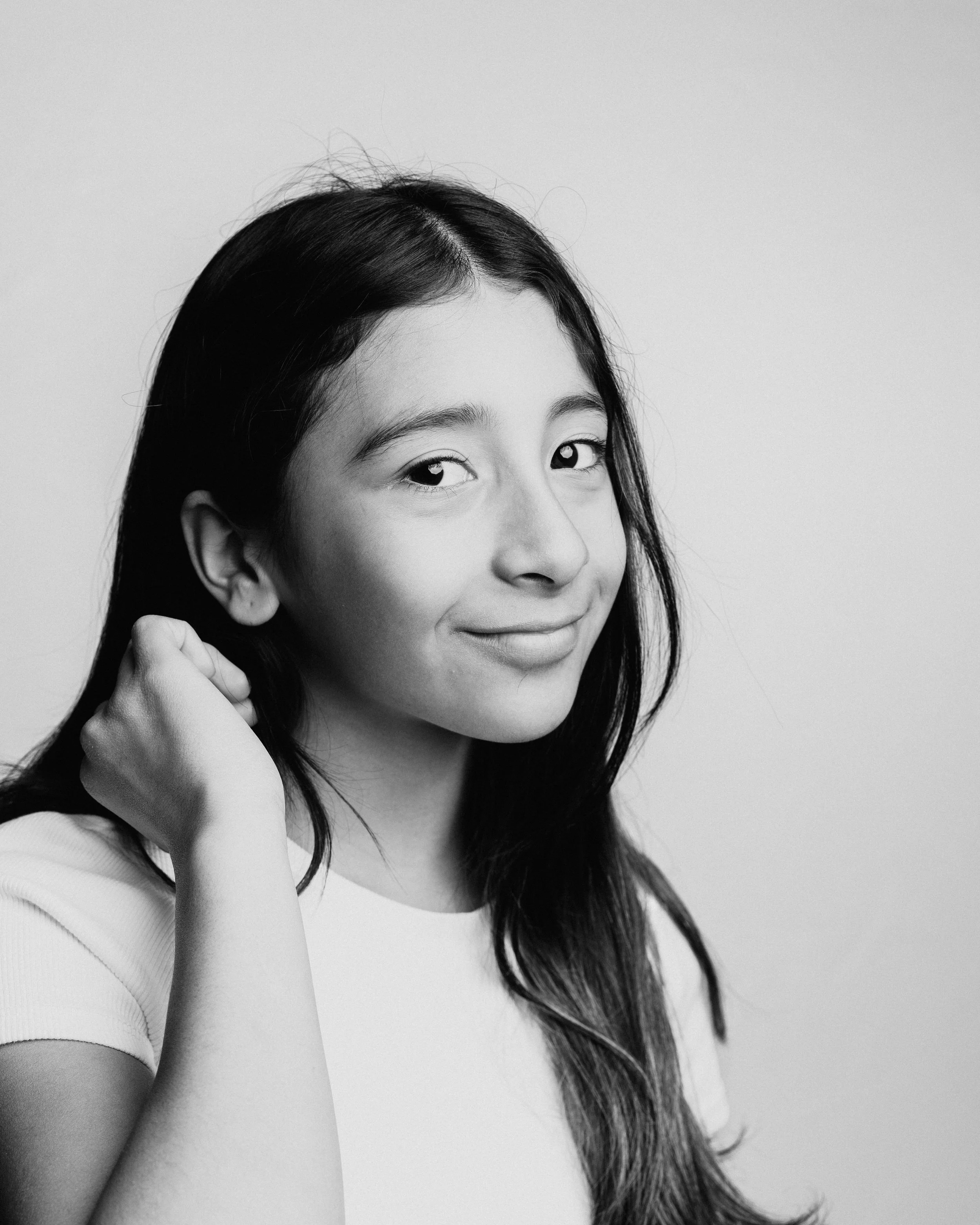 b&w portraits kid teen