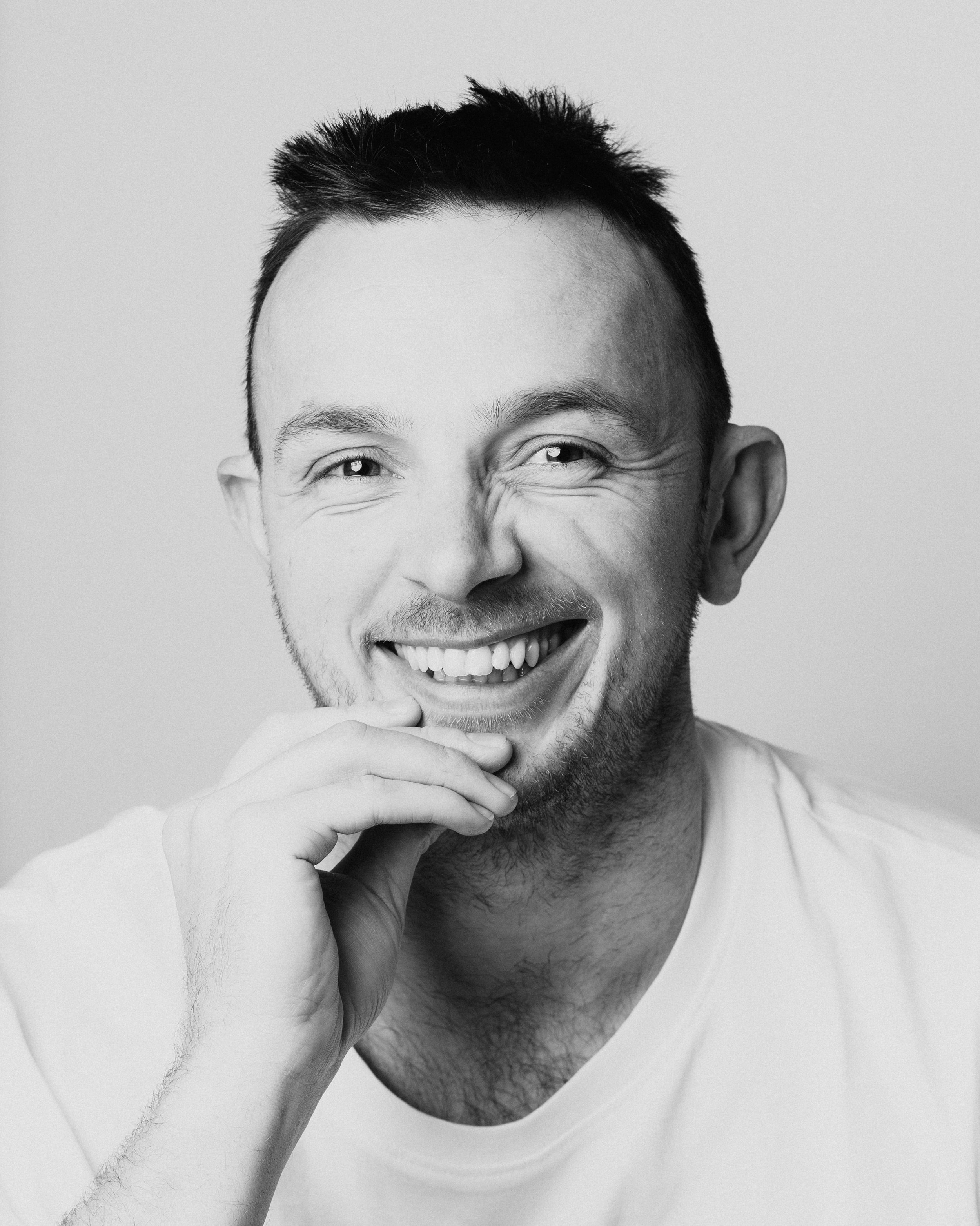 portraits male man black and white