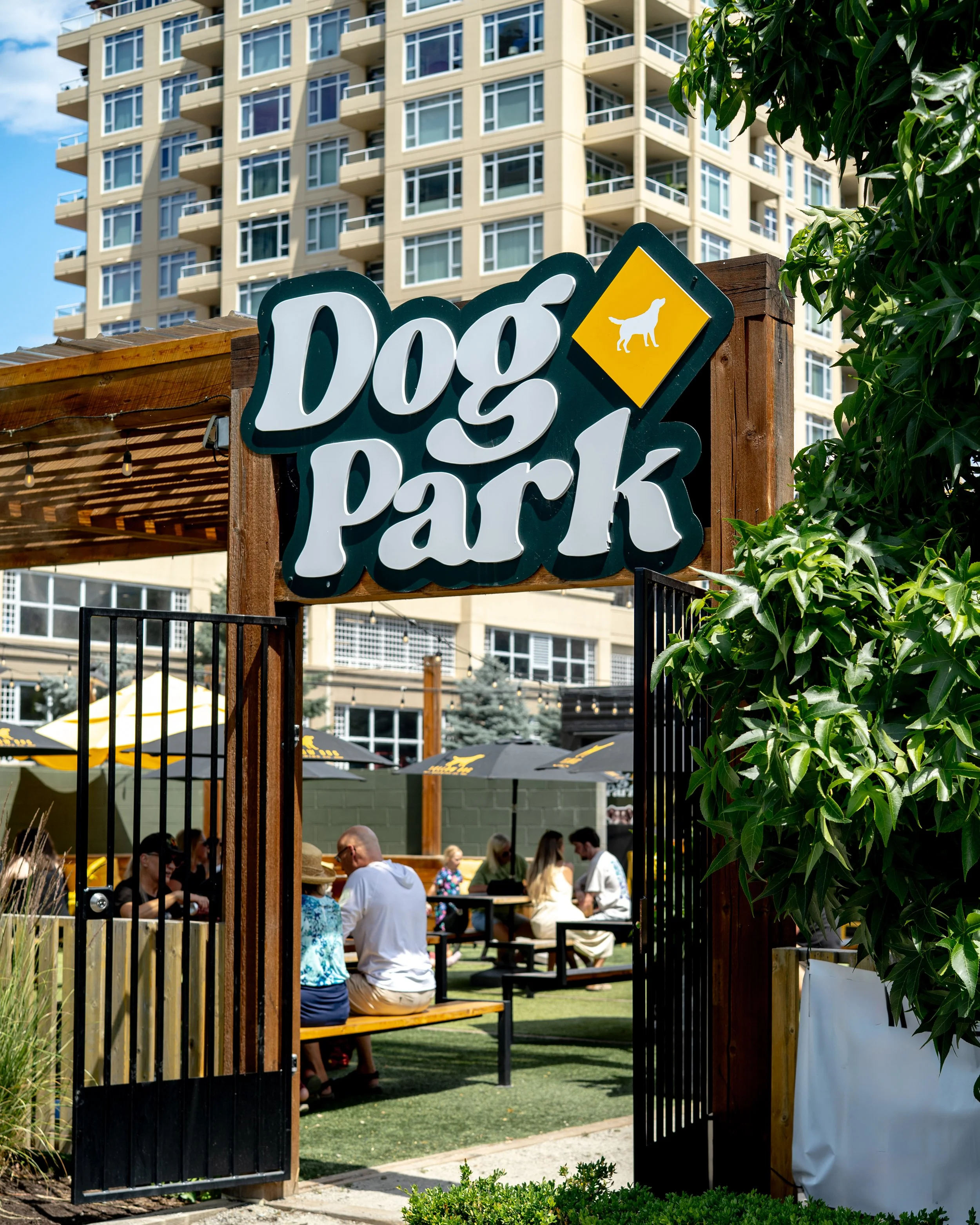 dog park summer patio penticton