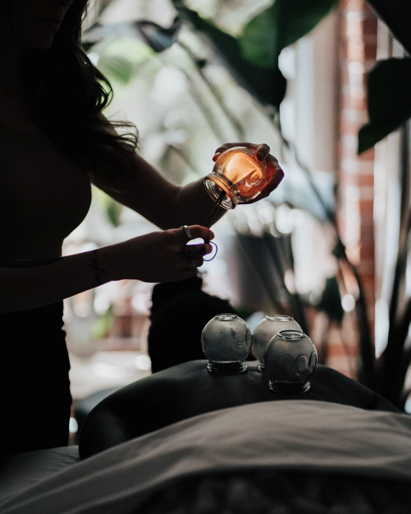 acupuncturist healing suction cupping