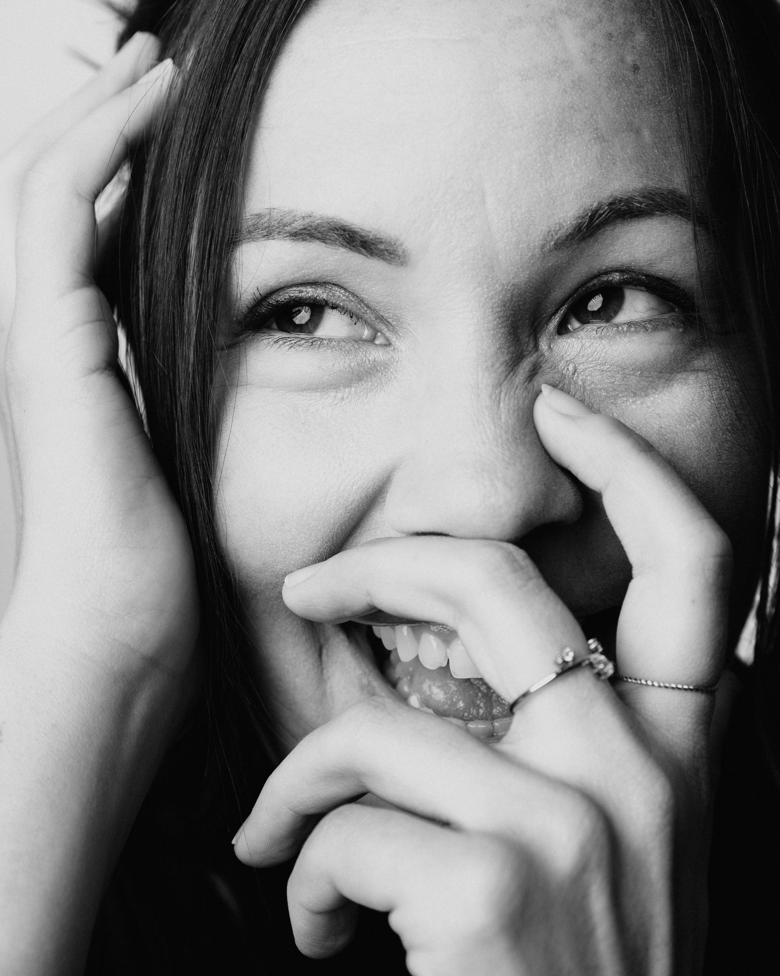 portrait black and white photography