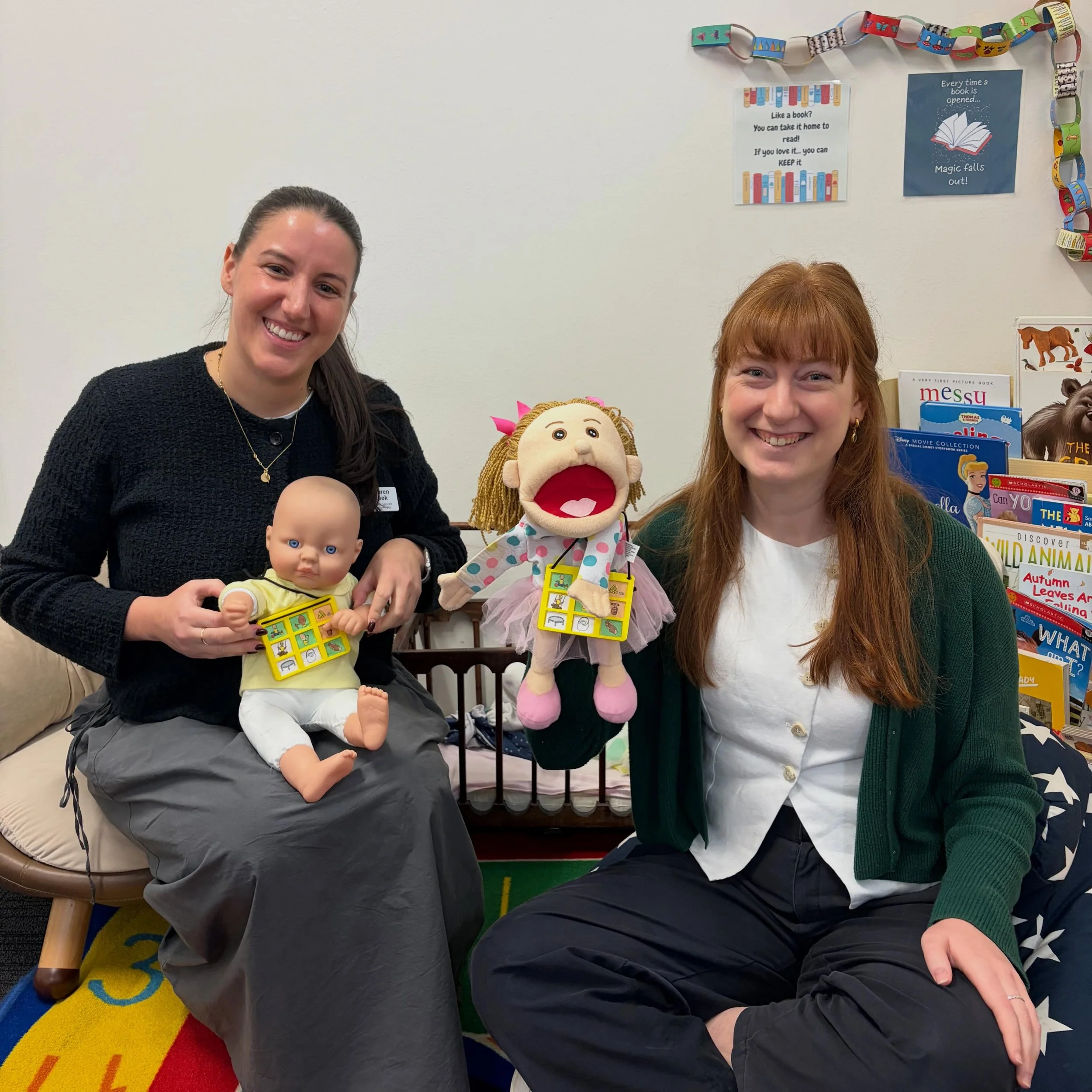 Our therapy toys now have their own voice! 💬✨

Thanks to a thoughtful donation from a lovely mum, some of our dolls, teddies and puppet pals are now joining the AAC crew! 💜 

These mini 3D printed AAC devices mean our therapy friends can model comm