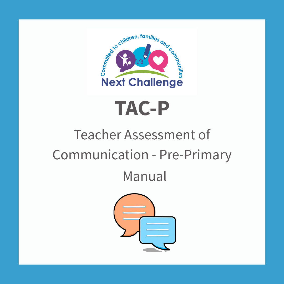 Teacher Assessment of Communication - Pre-Primary (Manual)