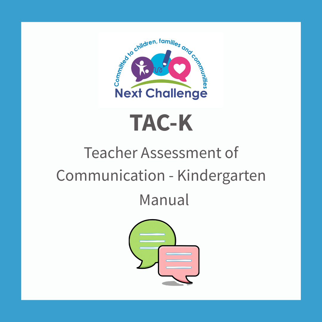 Teacher Assessment of Communication - Kindergarten (Manual)
