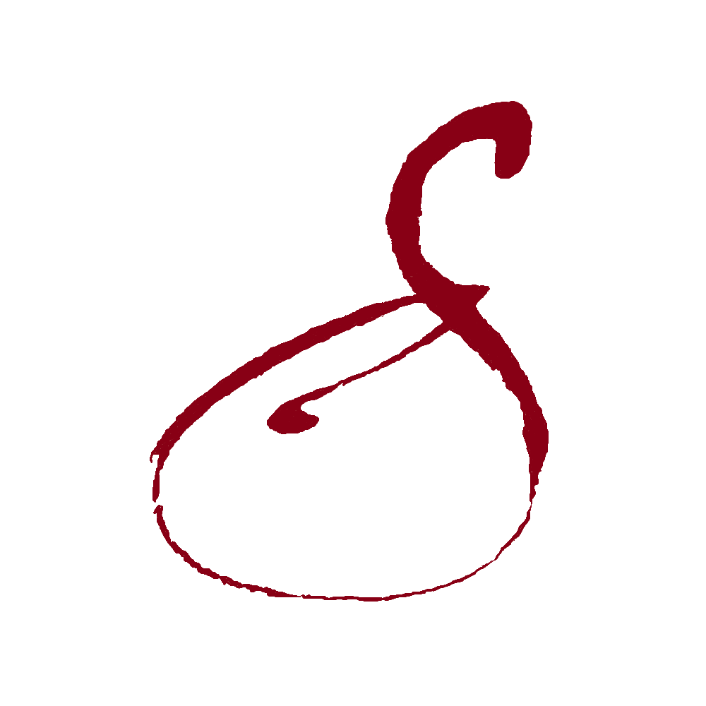 Stylized red cherry with a black background