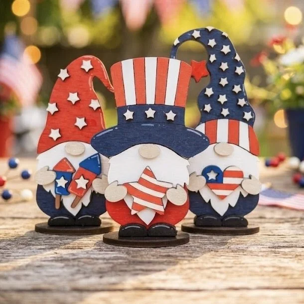 Patriotic Gnomes (Set of 3)