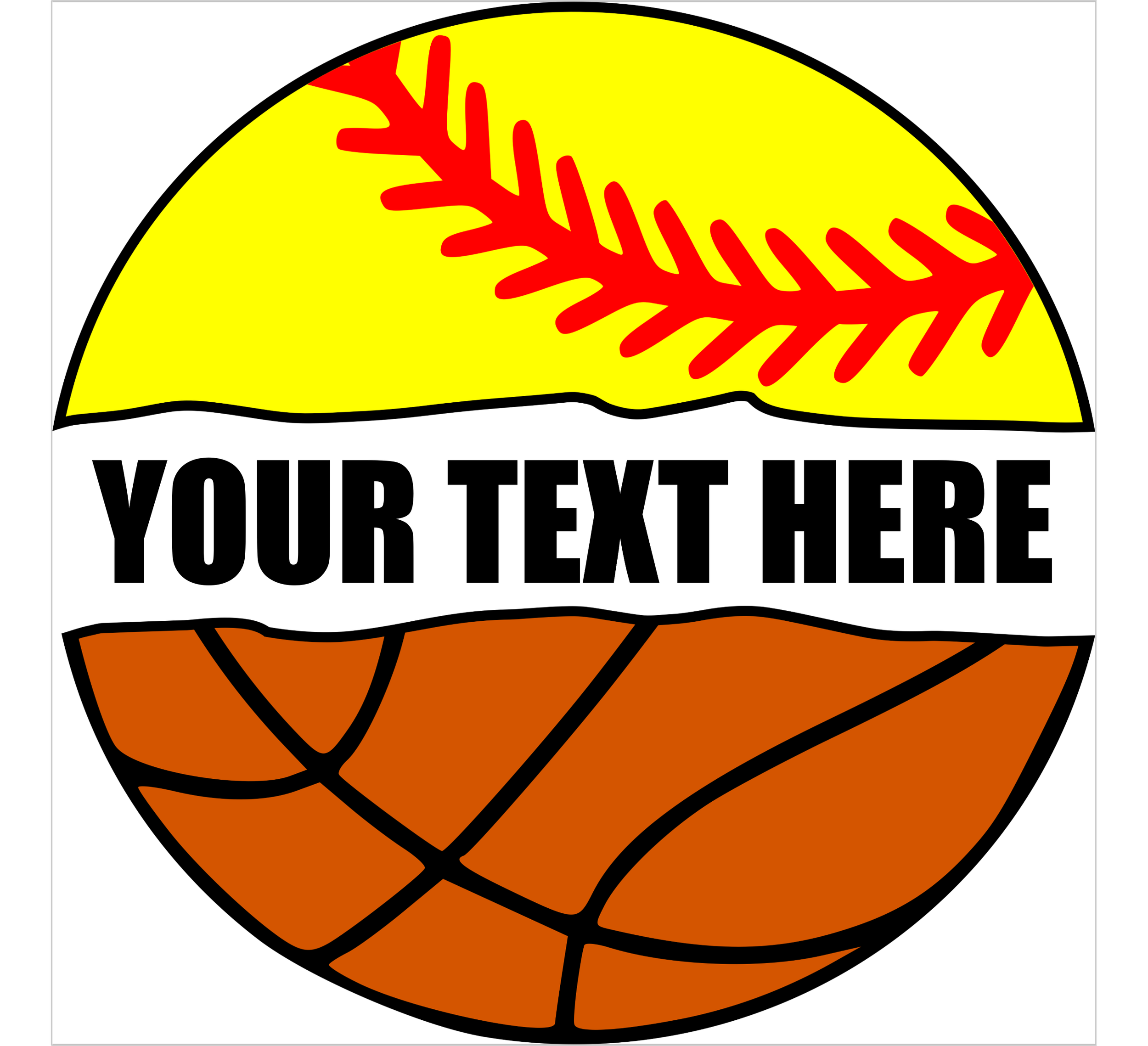 Customizable Softball/Basketball