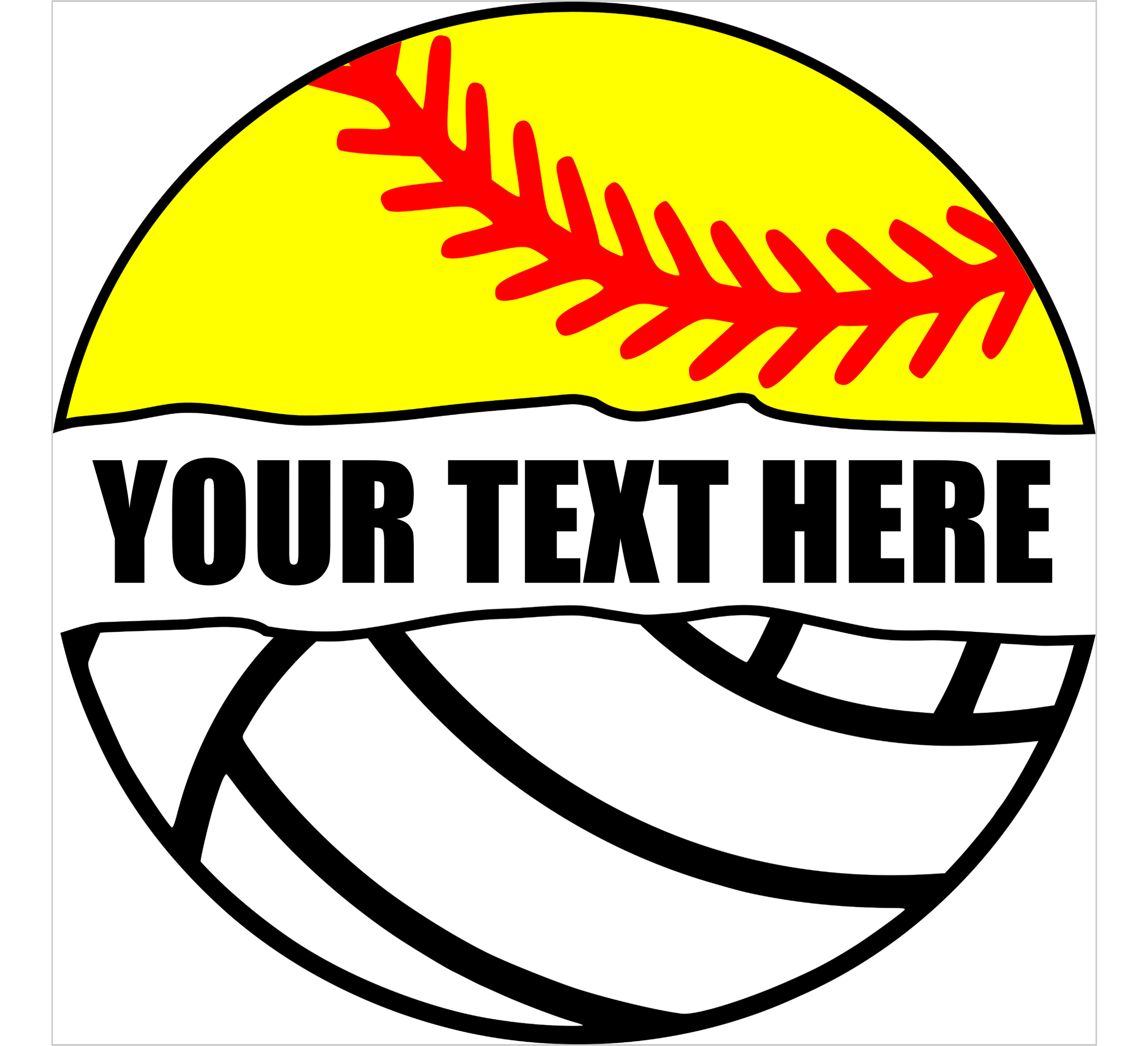 Customizable Softball/Volleyball
