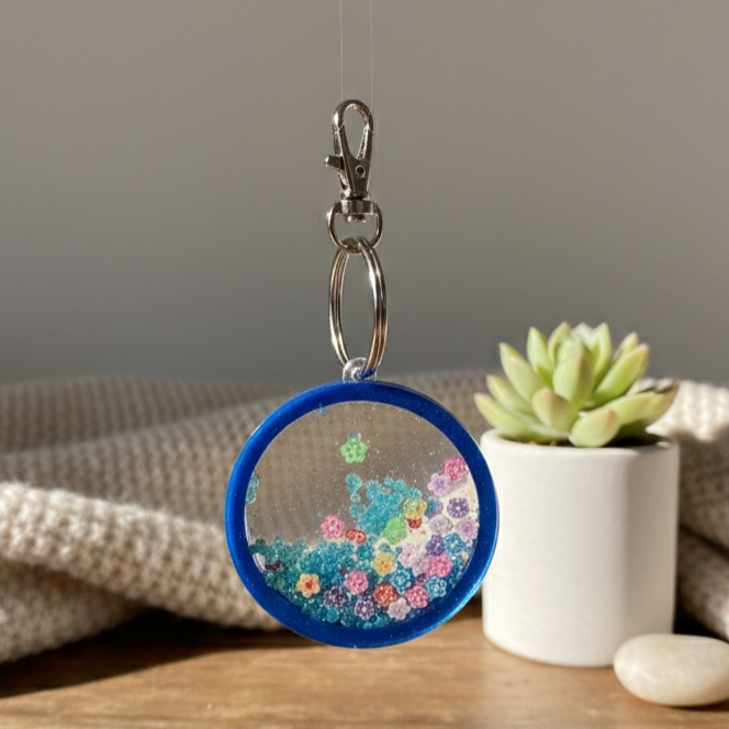 Round Shaker Keychain