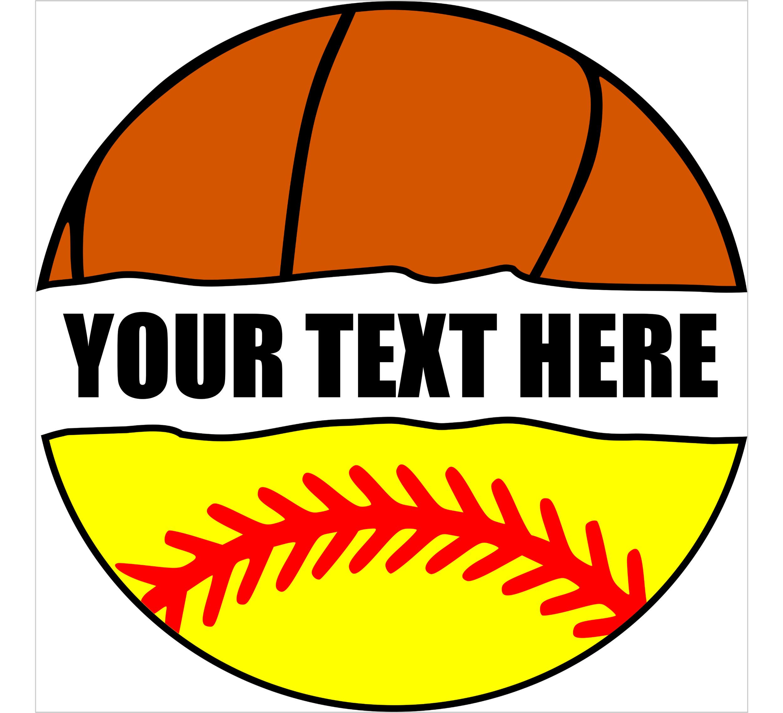 Customizable Basketball/Softball