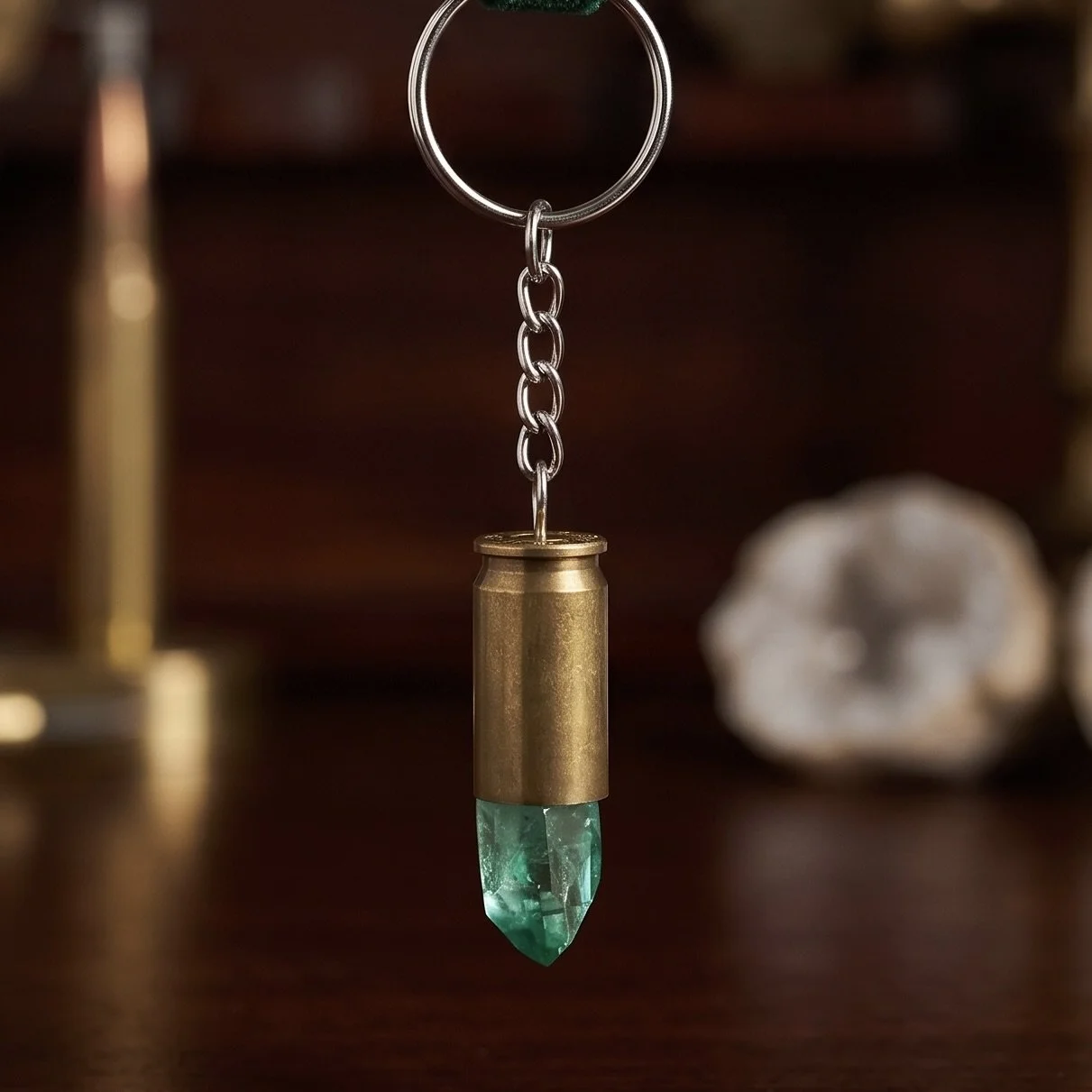 .45 cal Brass with Green Crystal (121)