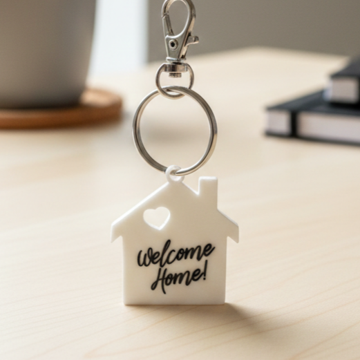 Customizable House Keychain