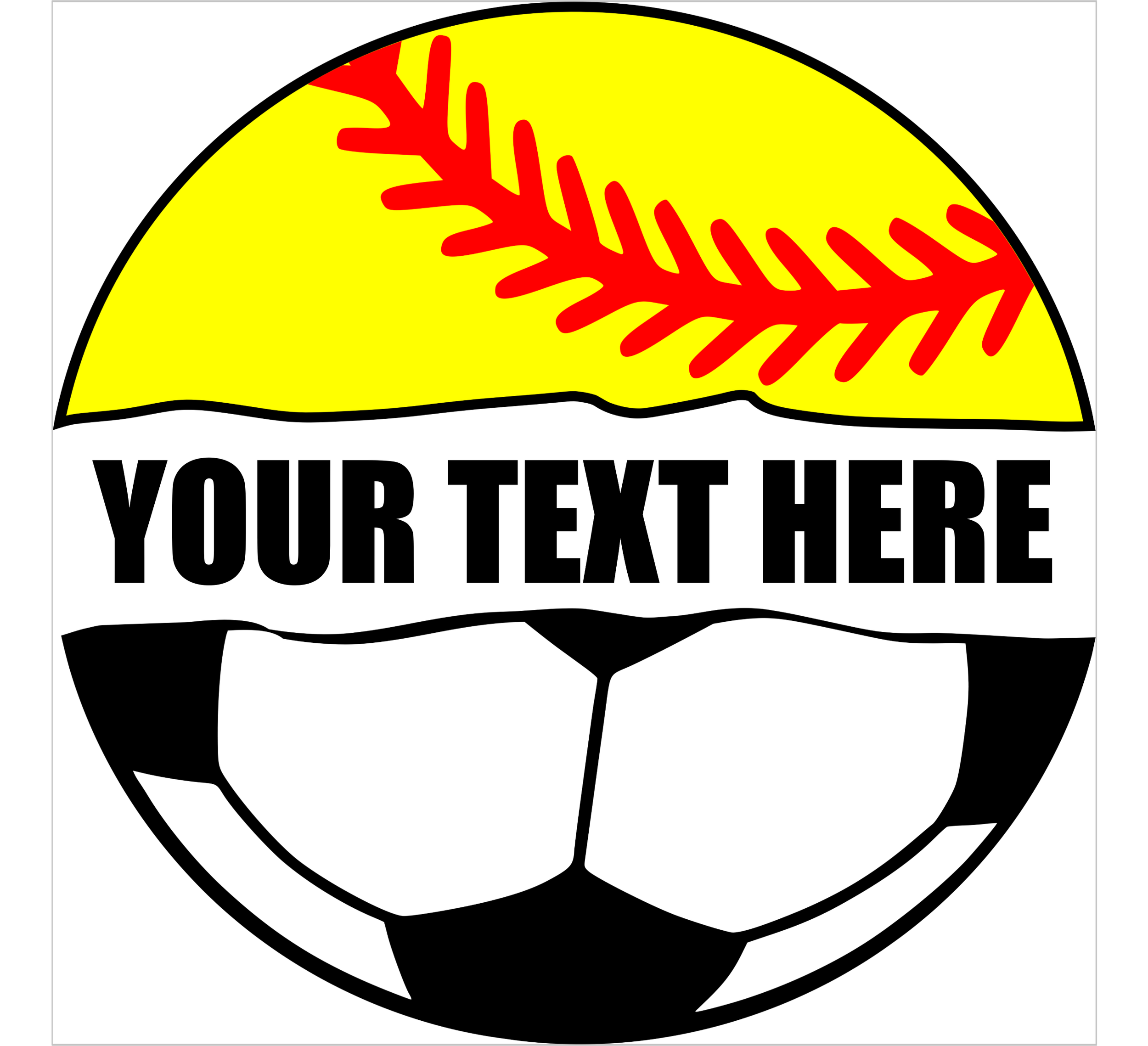 Customizable Softball/Soccer