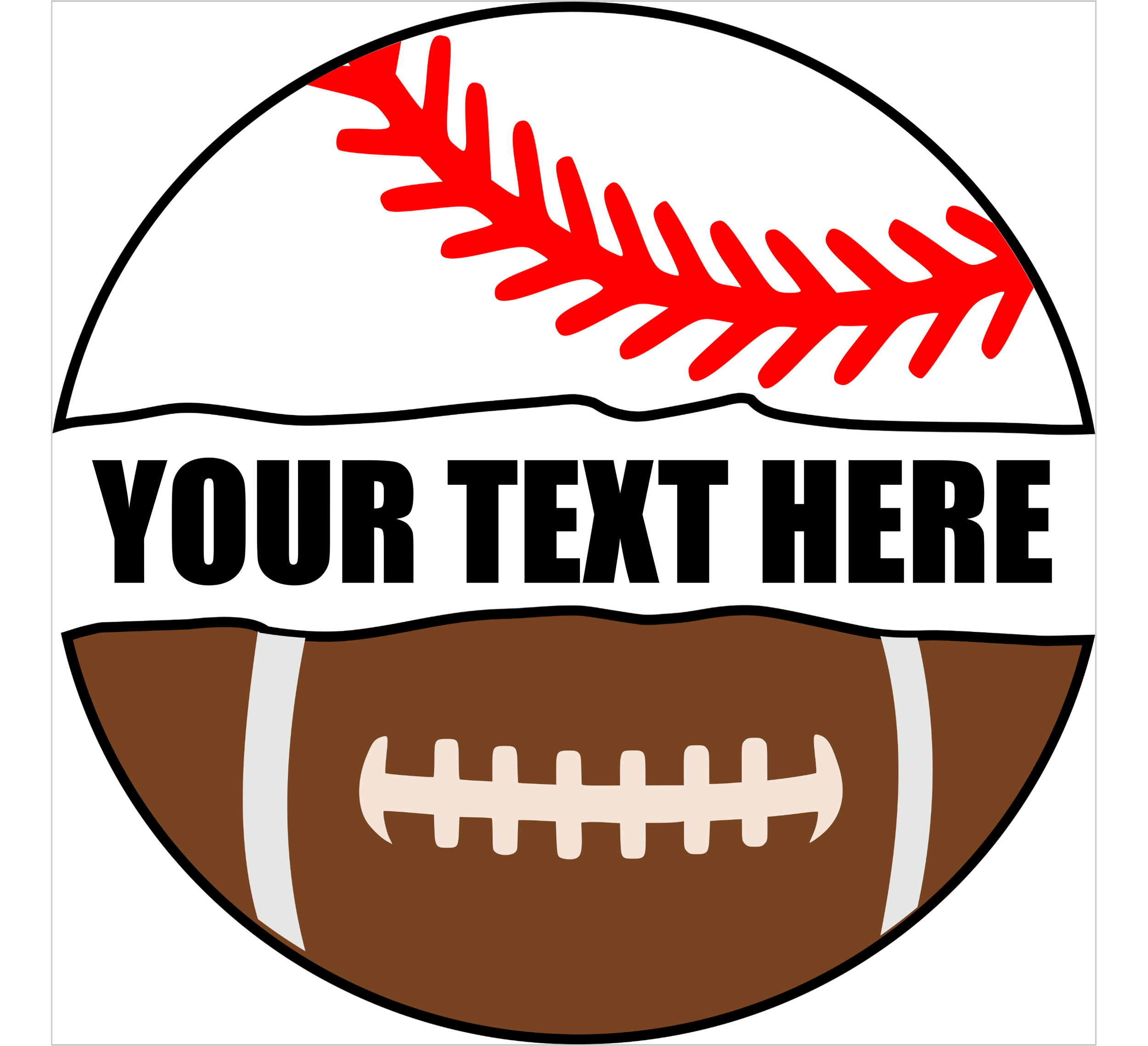 Customizable Baseball/Football