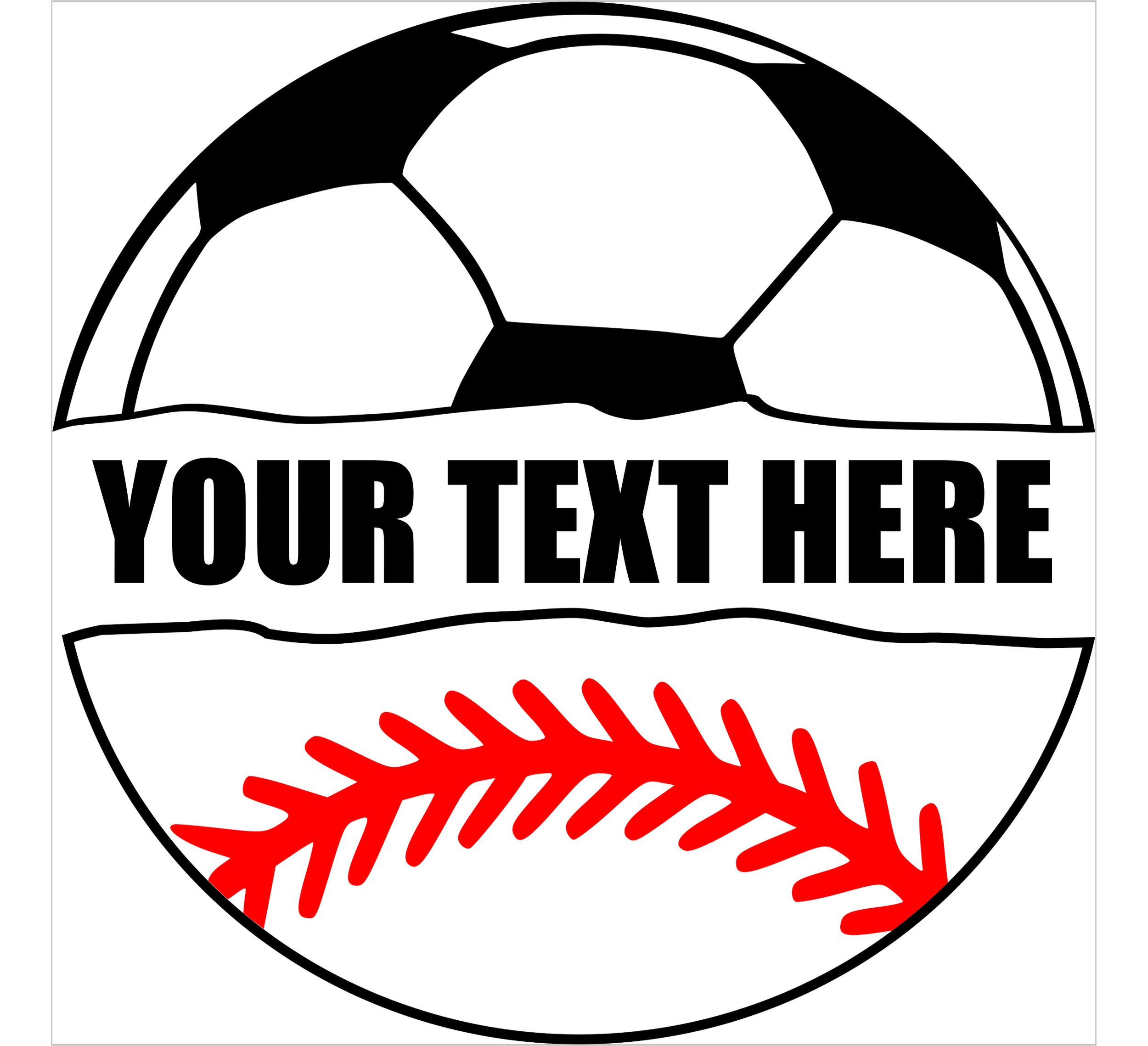Customizable Soccer/Baseball