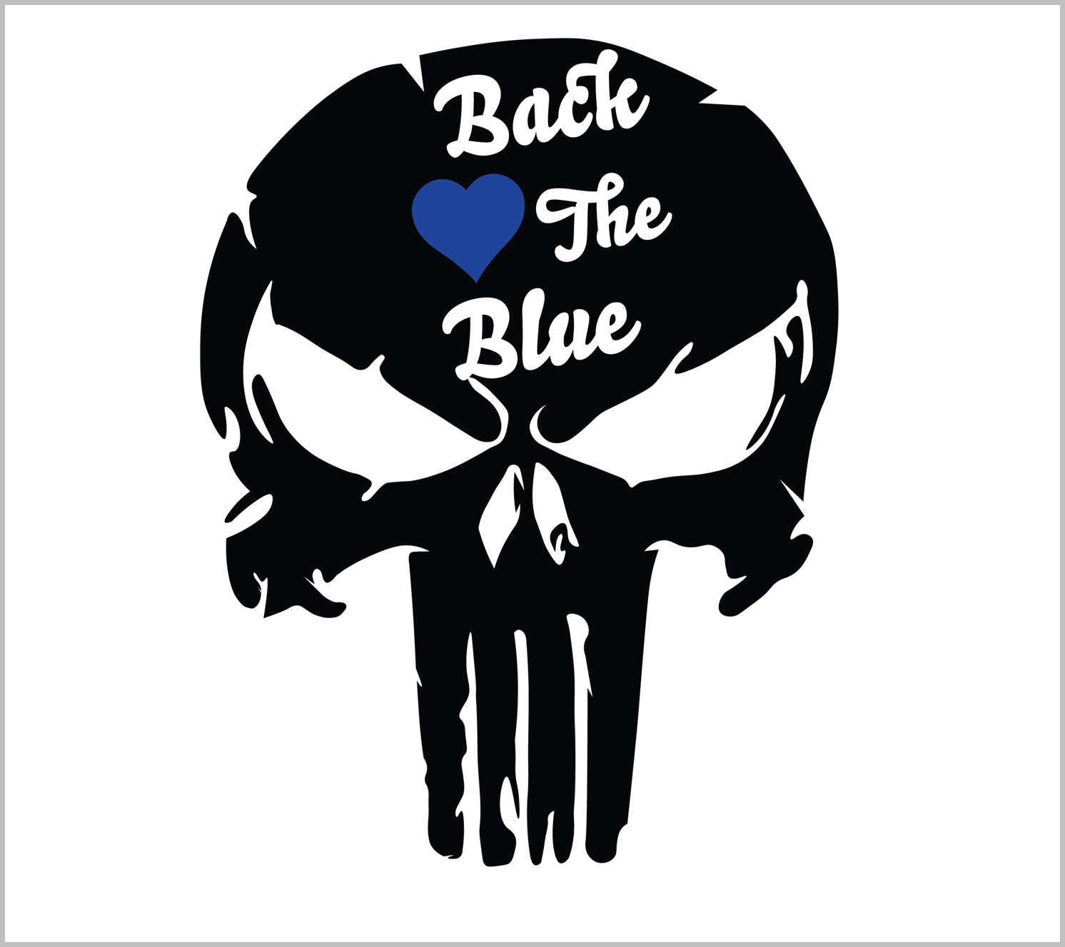 Back the Blue Skull