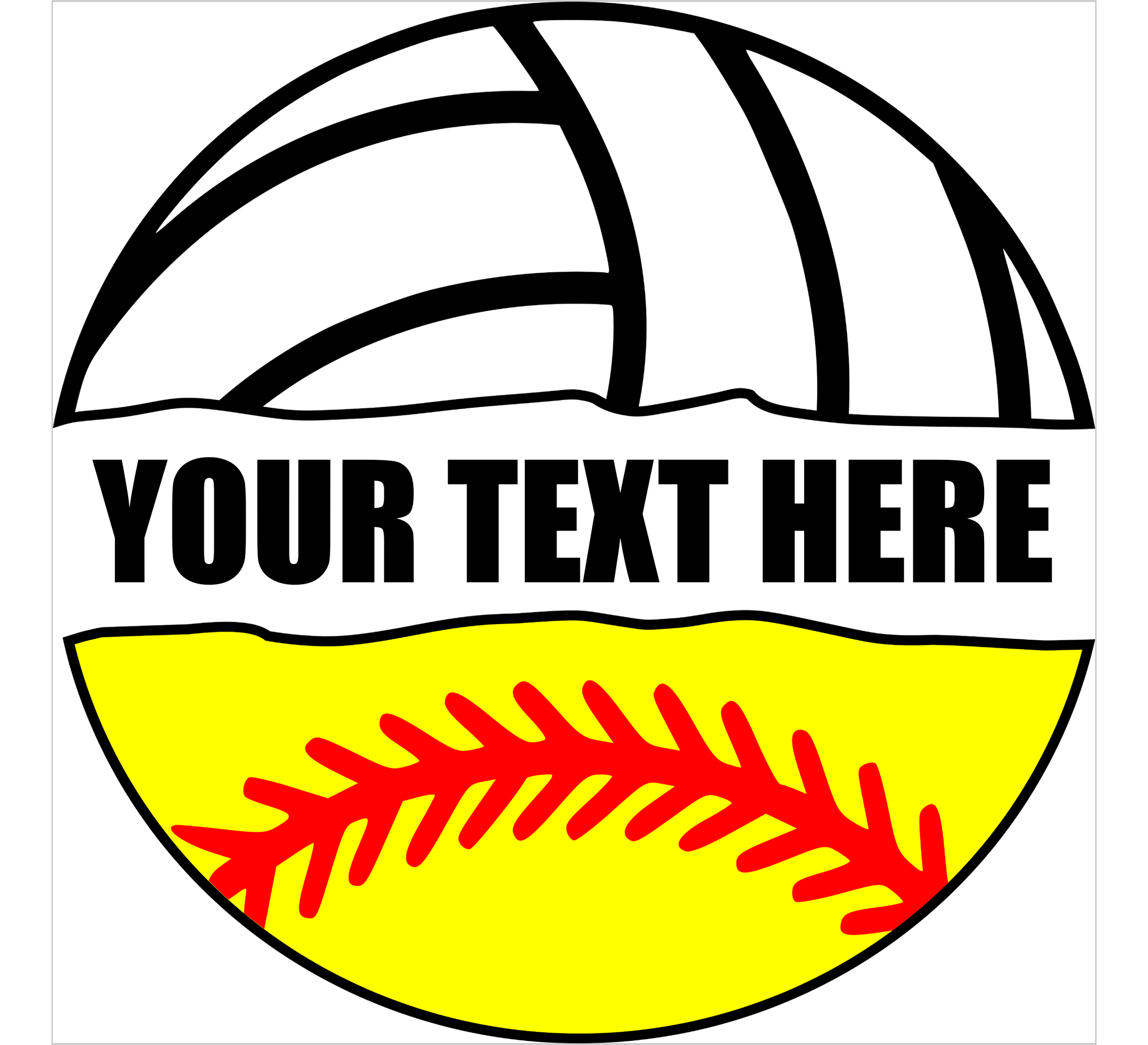 Customizable Volleyball/Softball