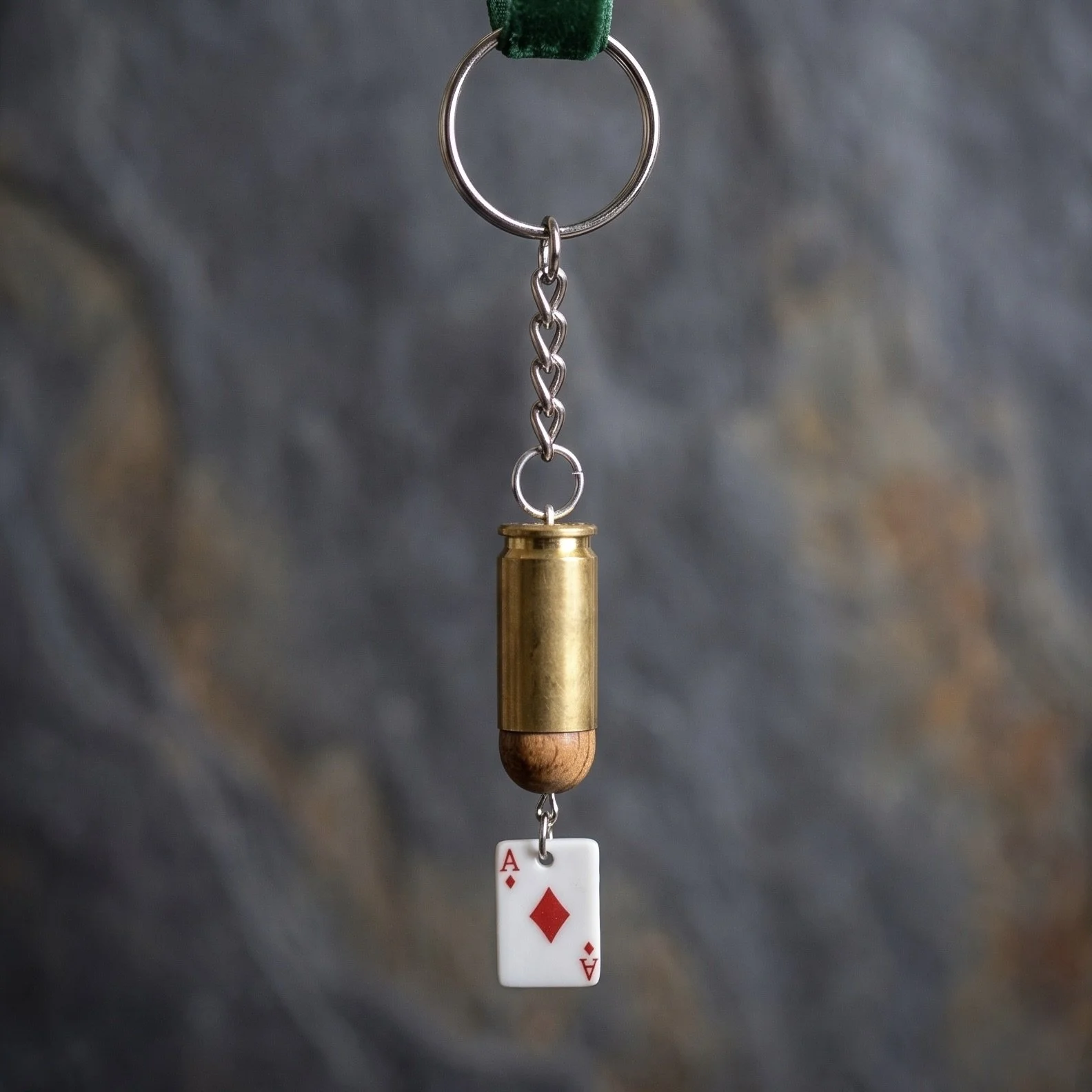 .40 Cal Brass with Ace of Diamonds