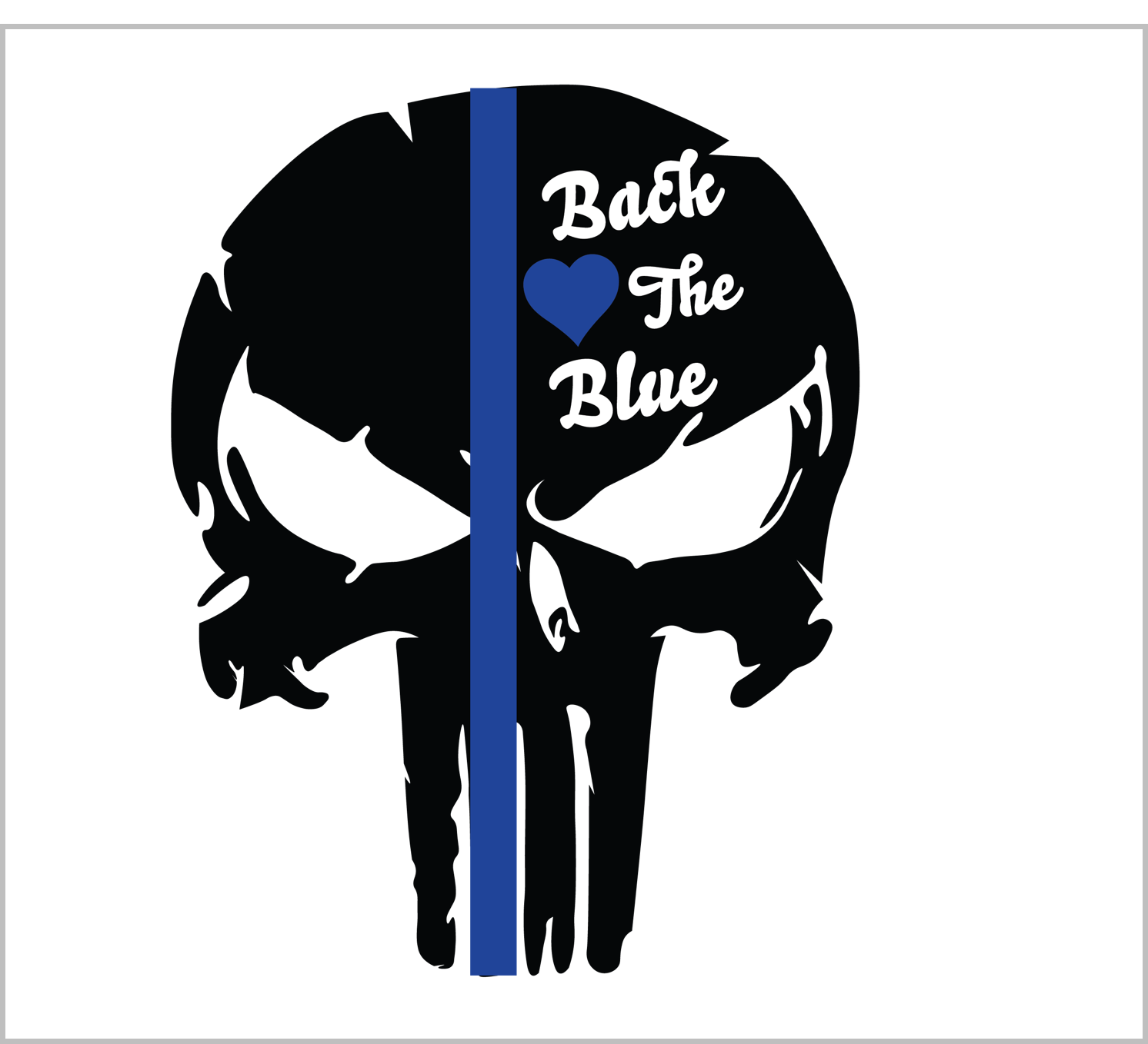 Back the Blue Skull
