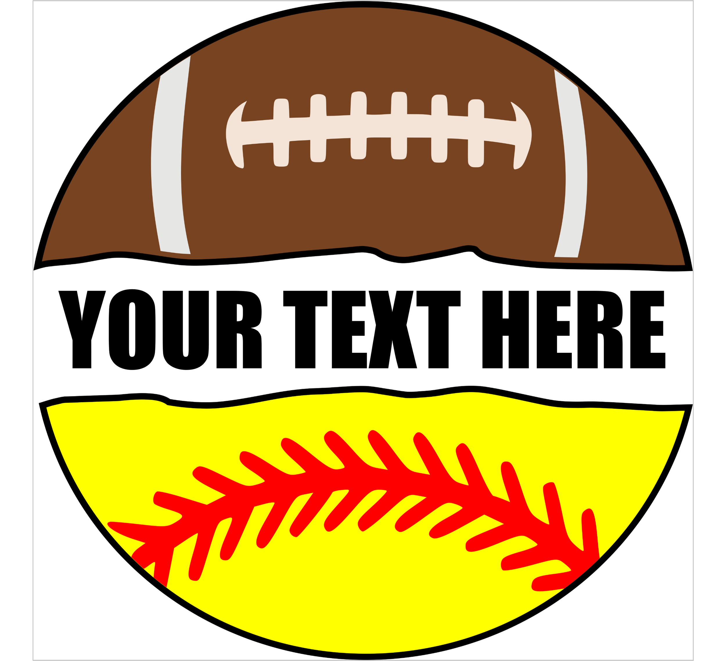 Customizable Football/Softball