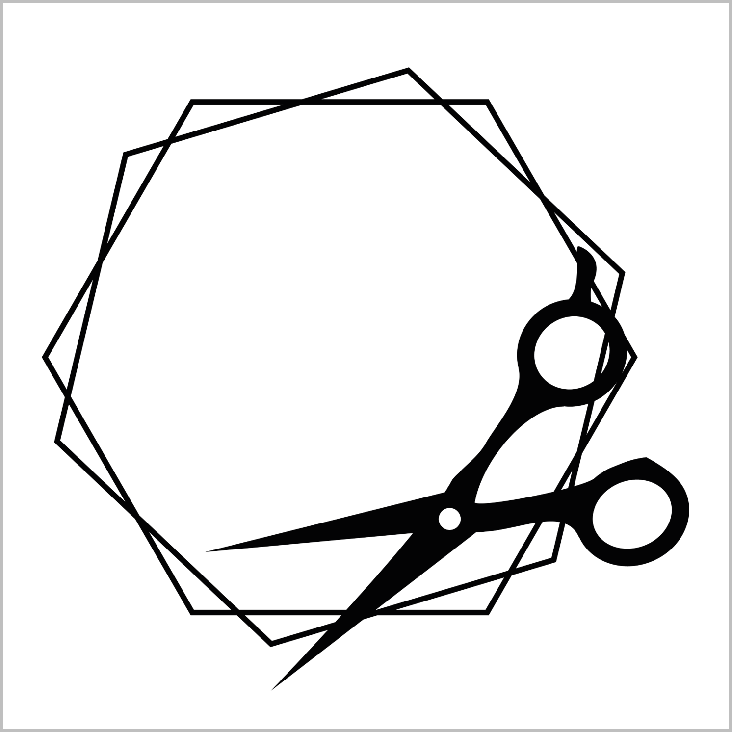 Geometric with Scissors