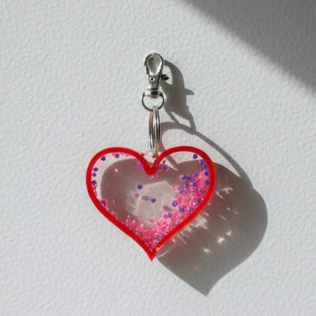 Heart Shaker Keychain