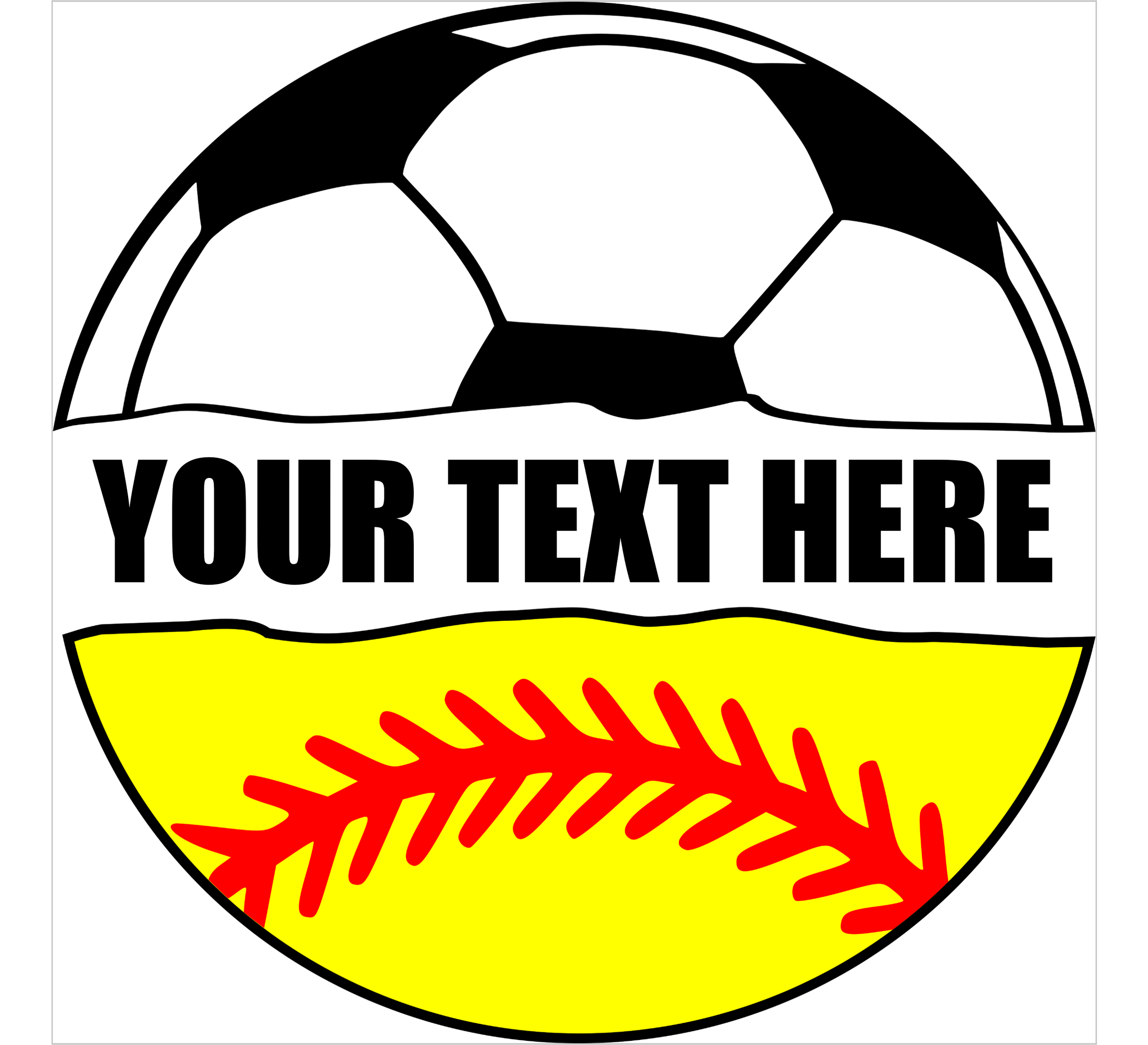 Customizable Soccer/Softball