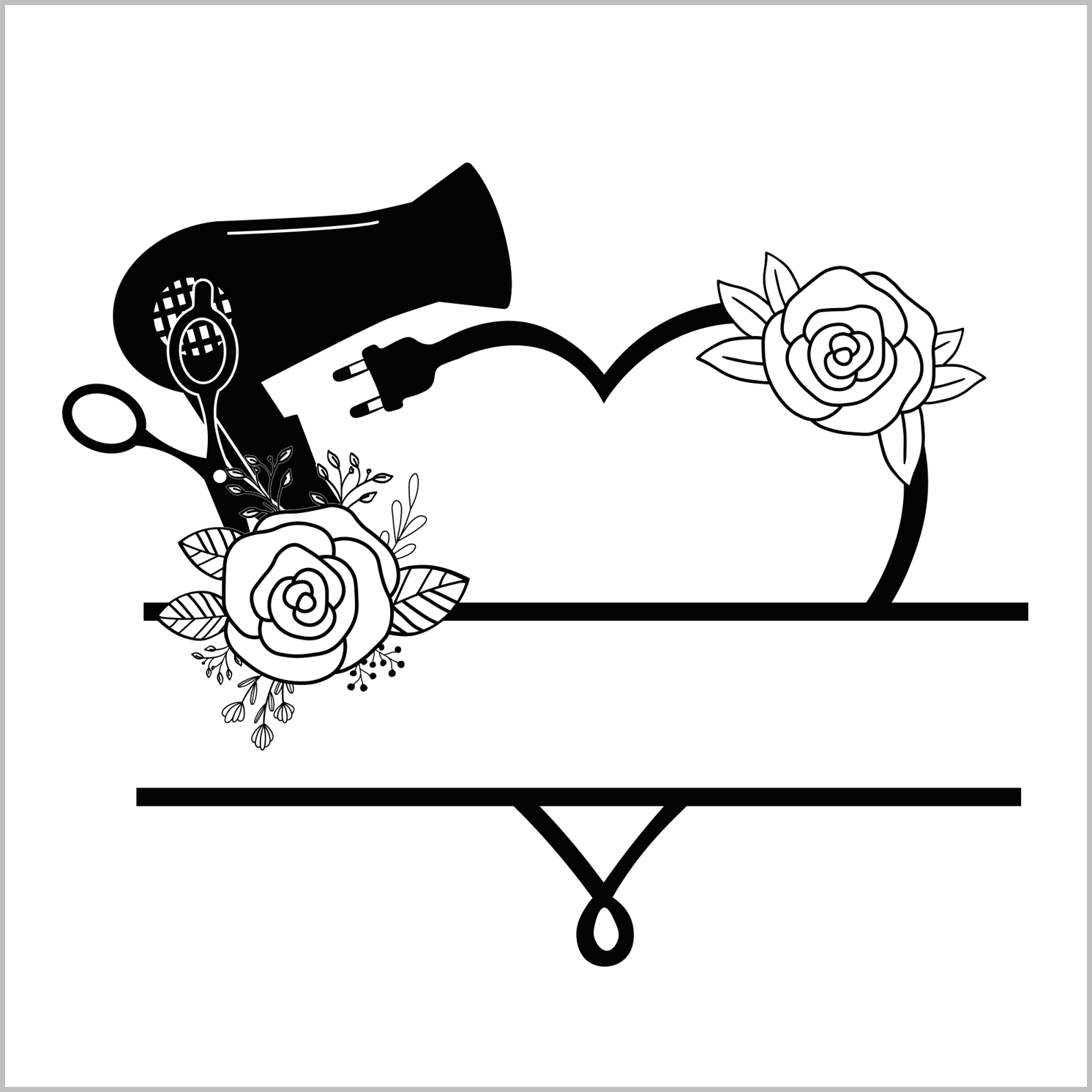 Customizable Heart with Blow Dryer