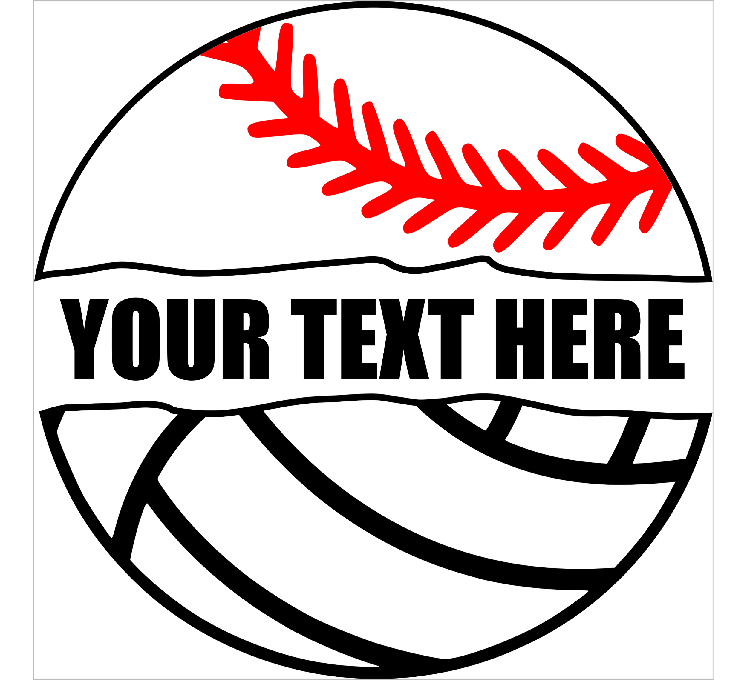 Customizable Baseball/Volleyball
