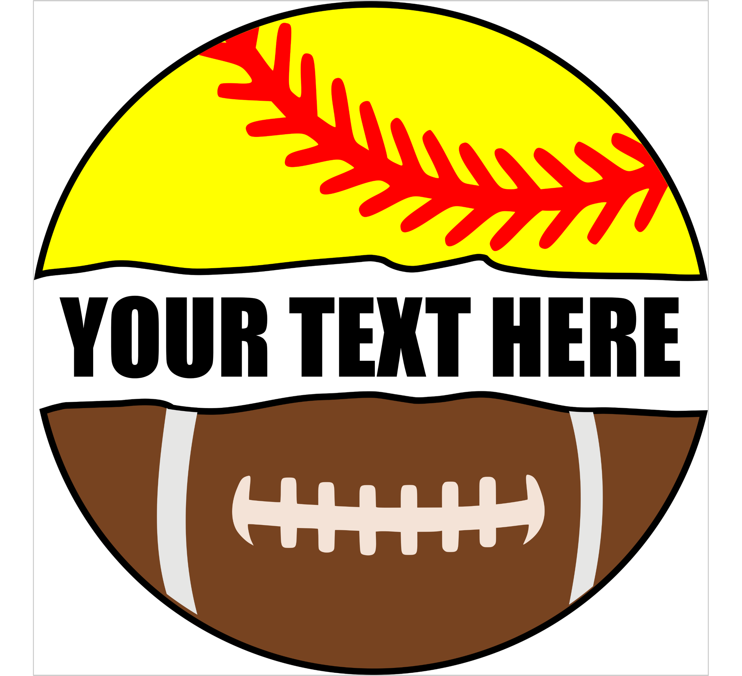 Customizable Softball/Football